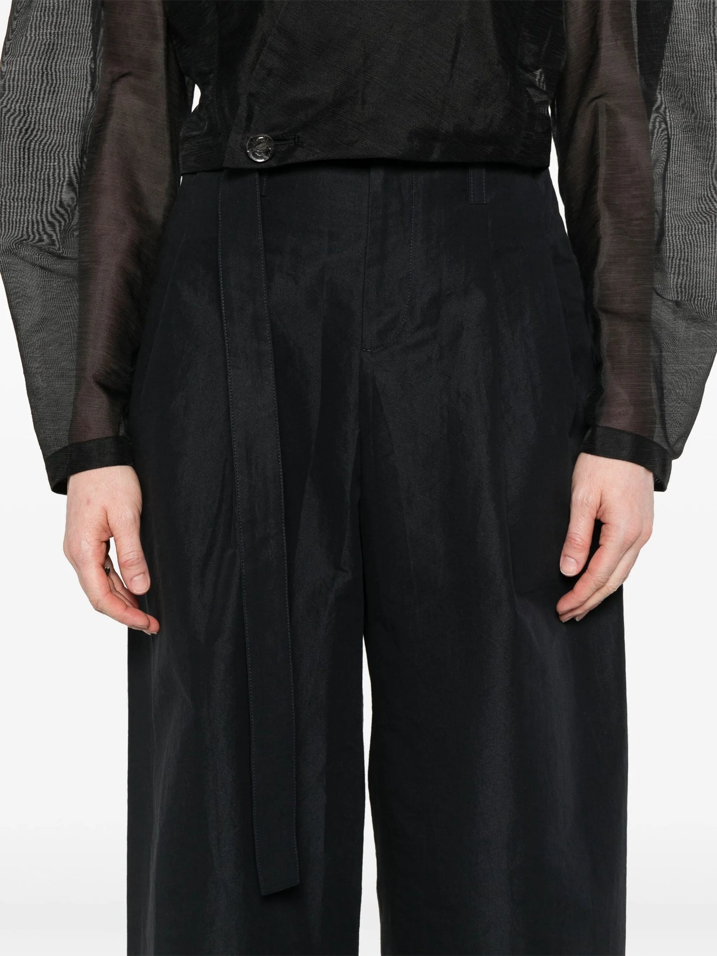 Enfold high-waist wide trousers
