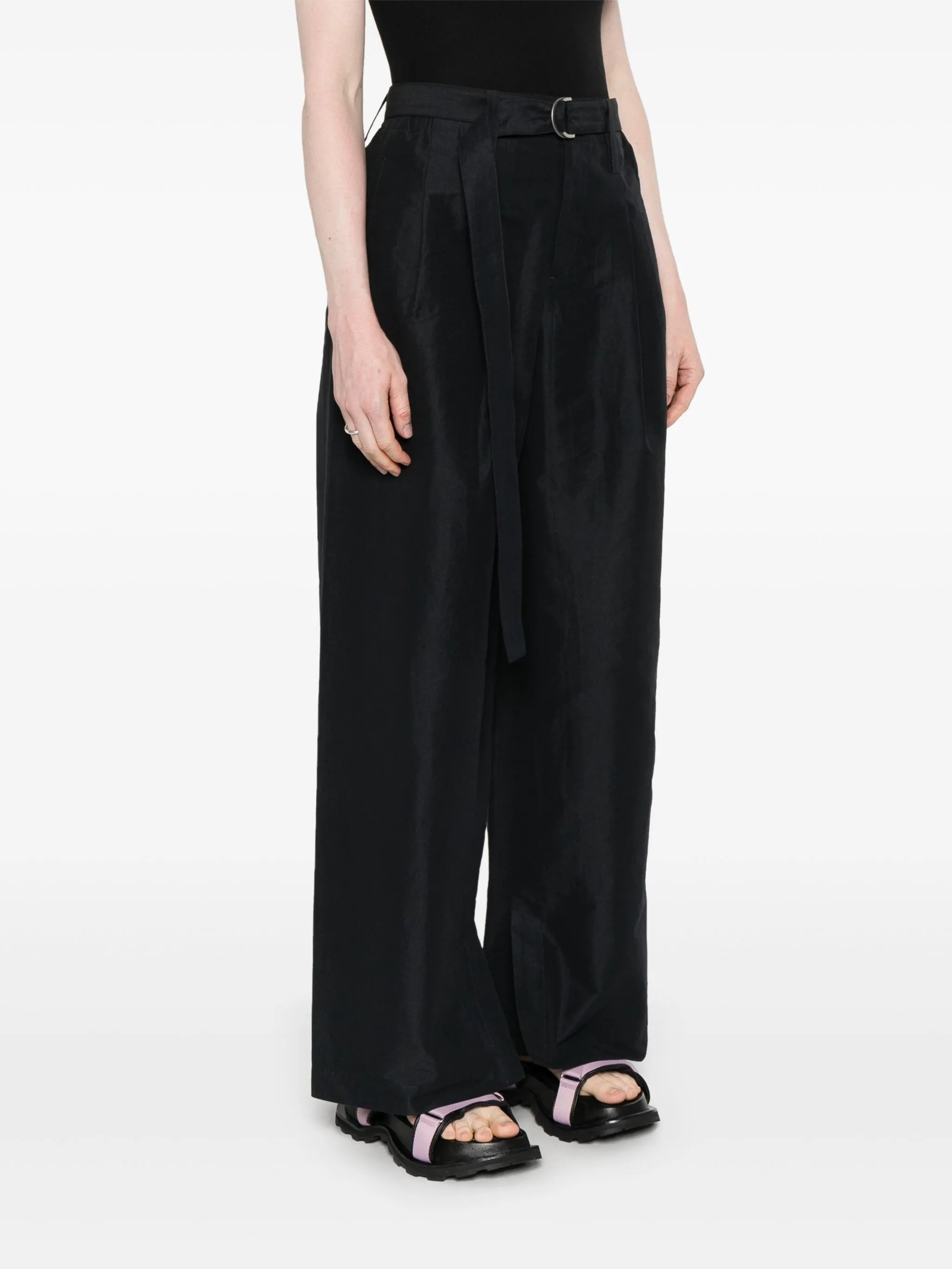 Enfold high-waist wide trousers