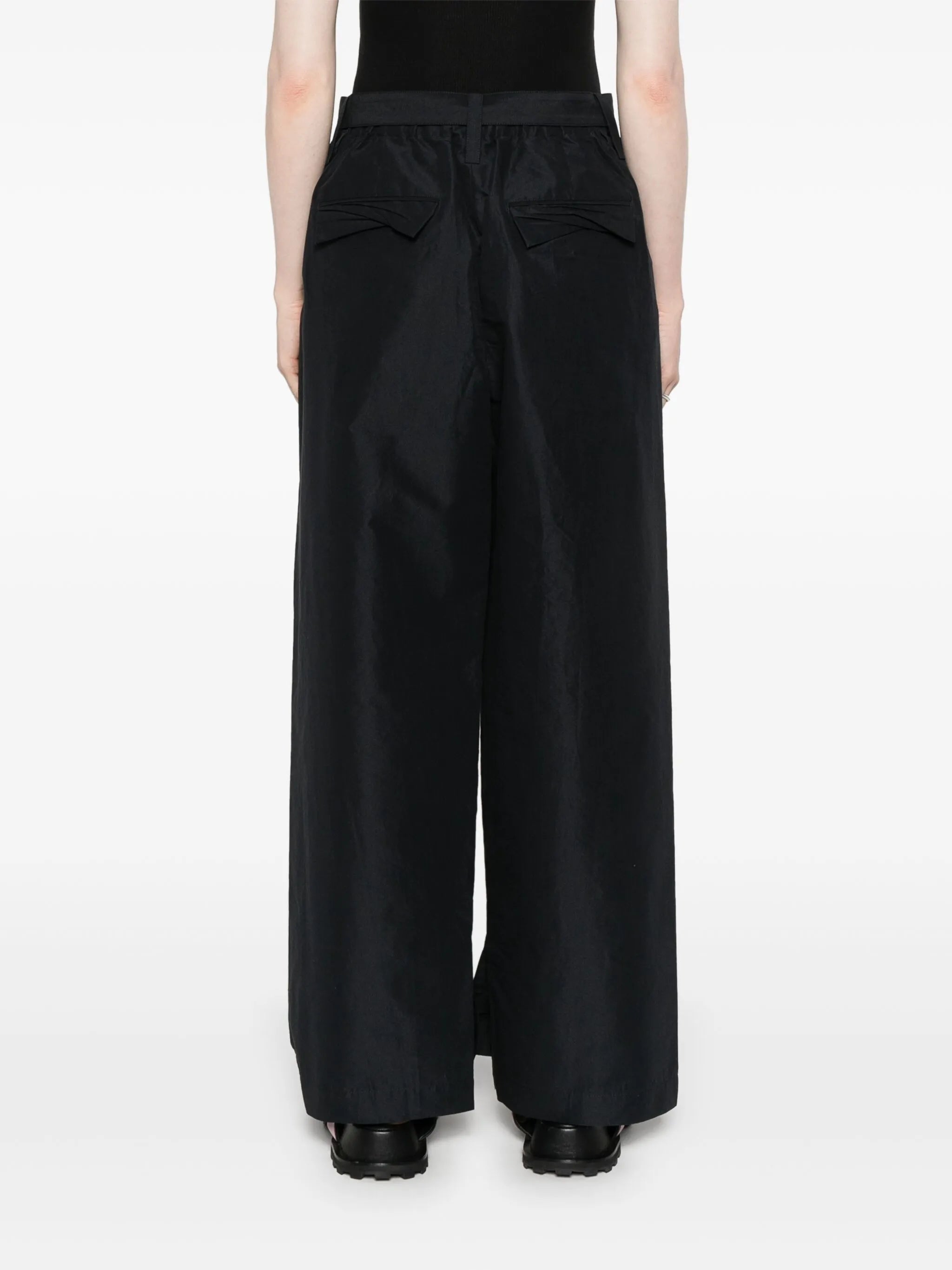 Enfold high-waist wide trousers