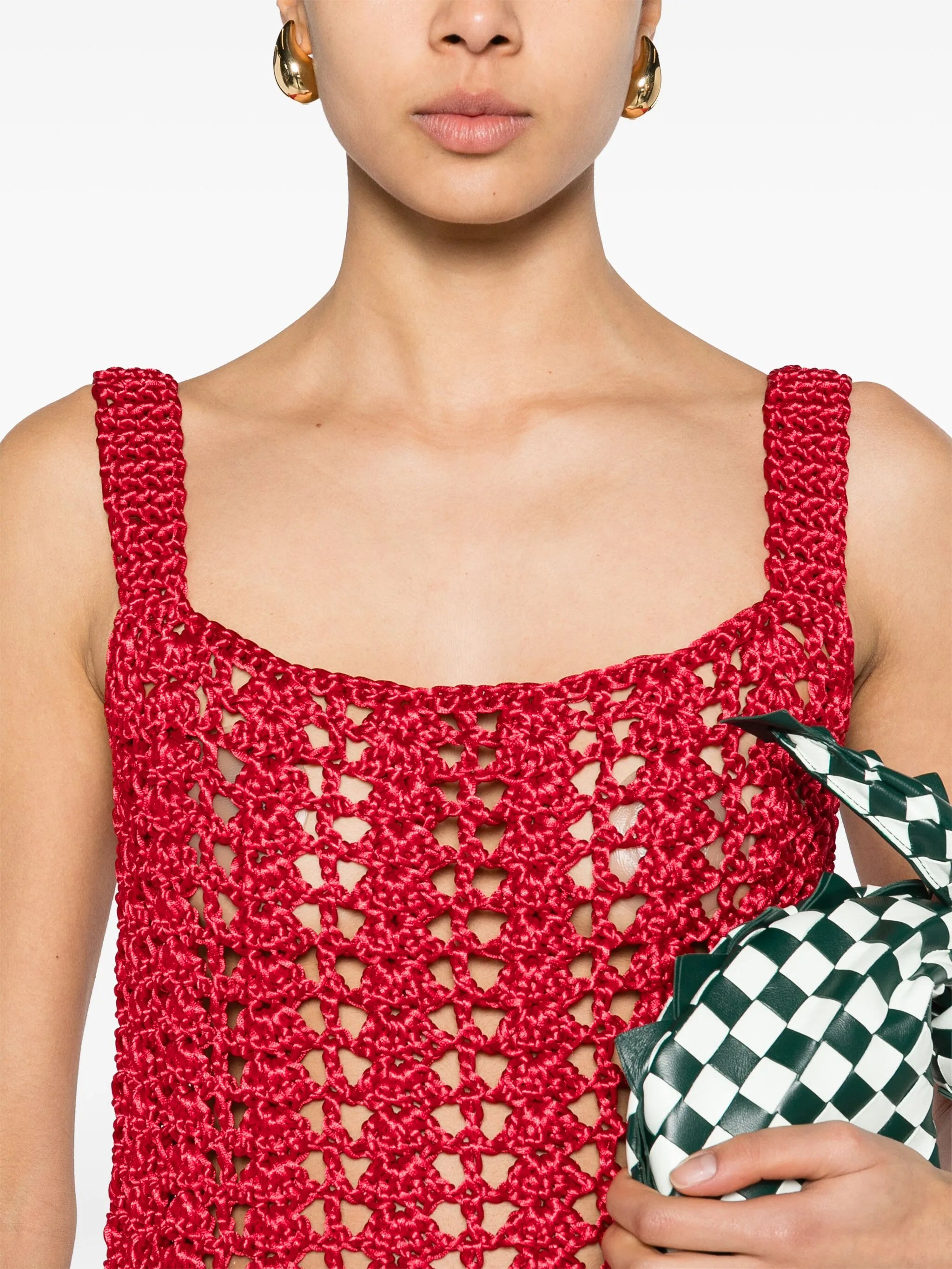 chunky-knit peplum minidress