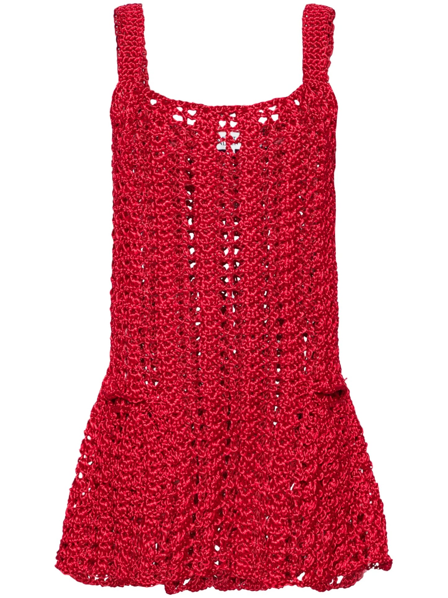 chunky-knit peplum minidress