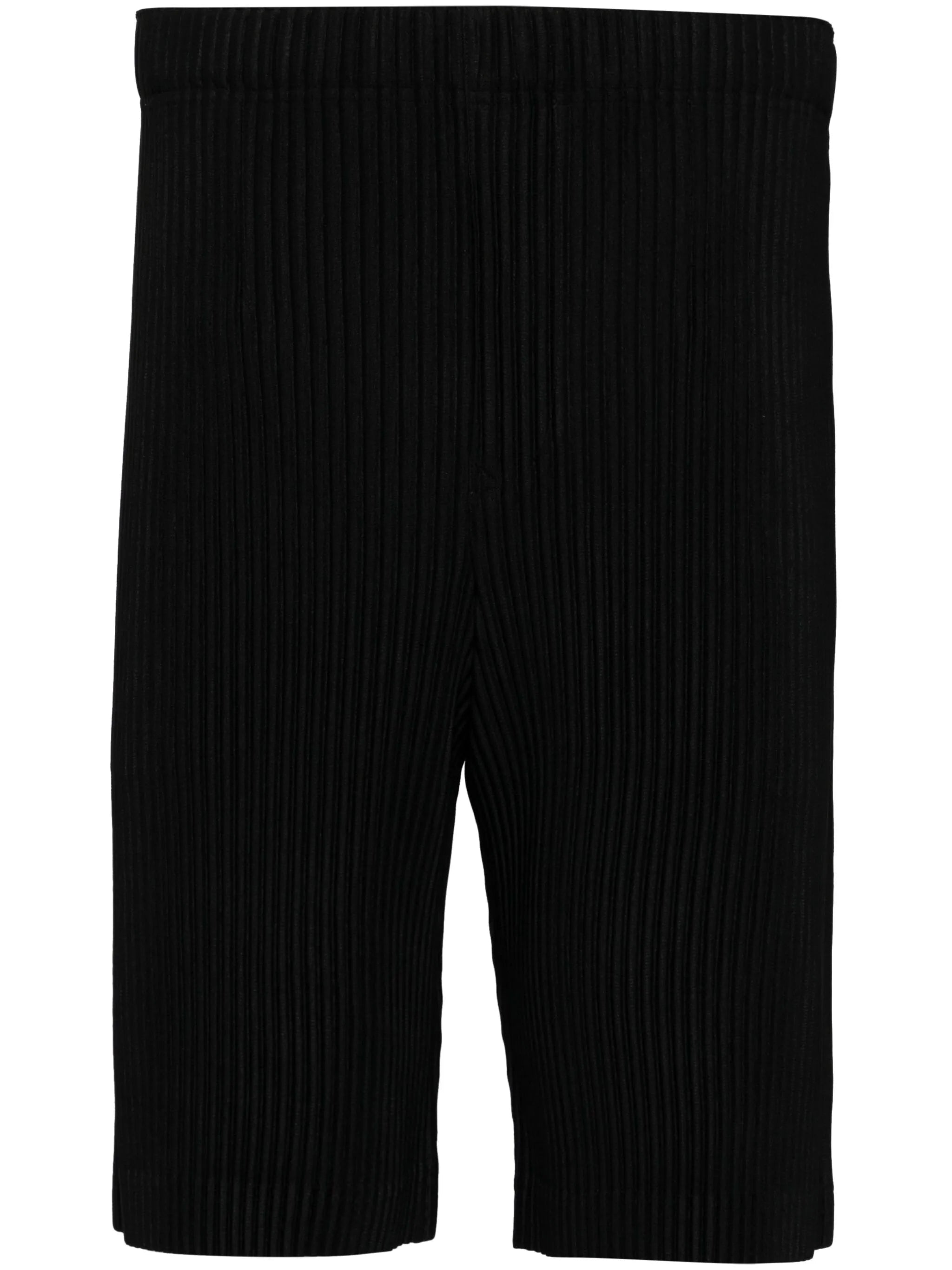 May plissé pleated bermuda shorts