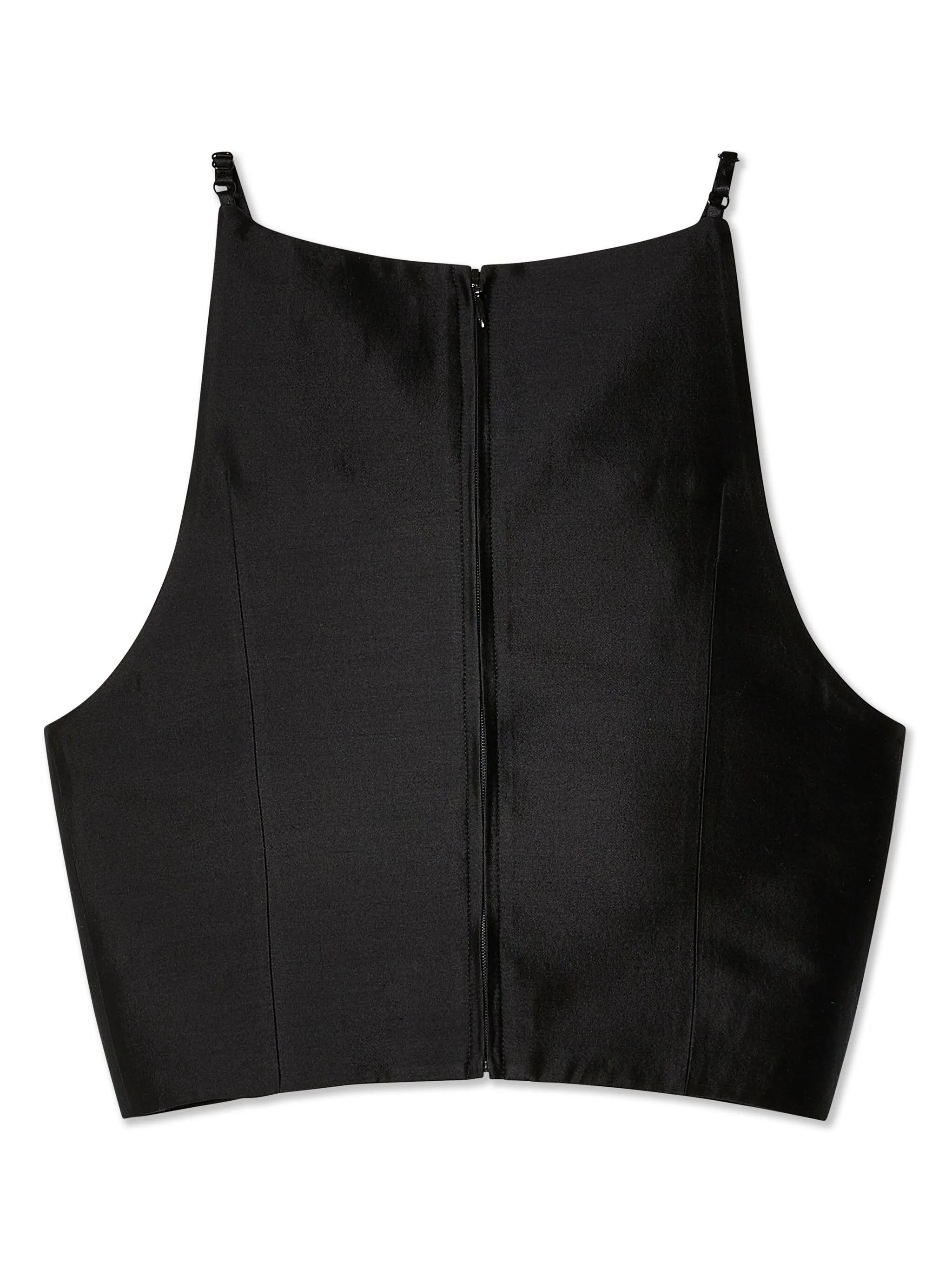 bow-embellished cropped top