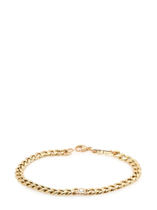 14kt yellow gold Floating diamond chain bracelet