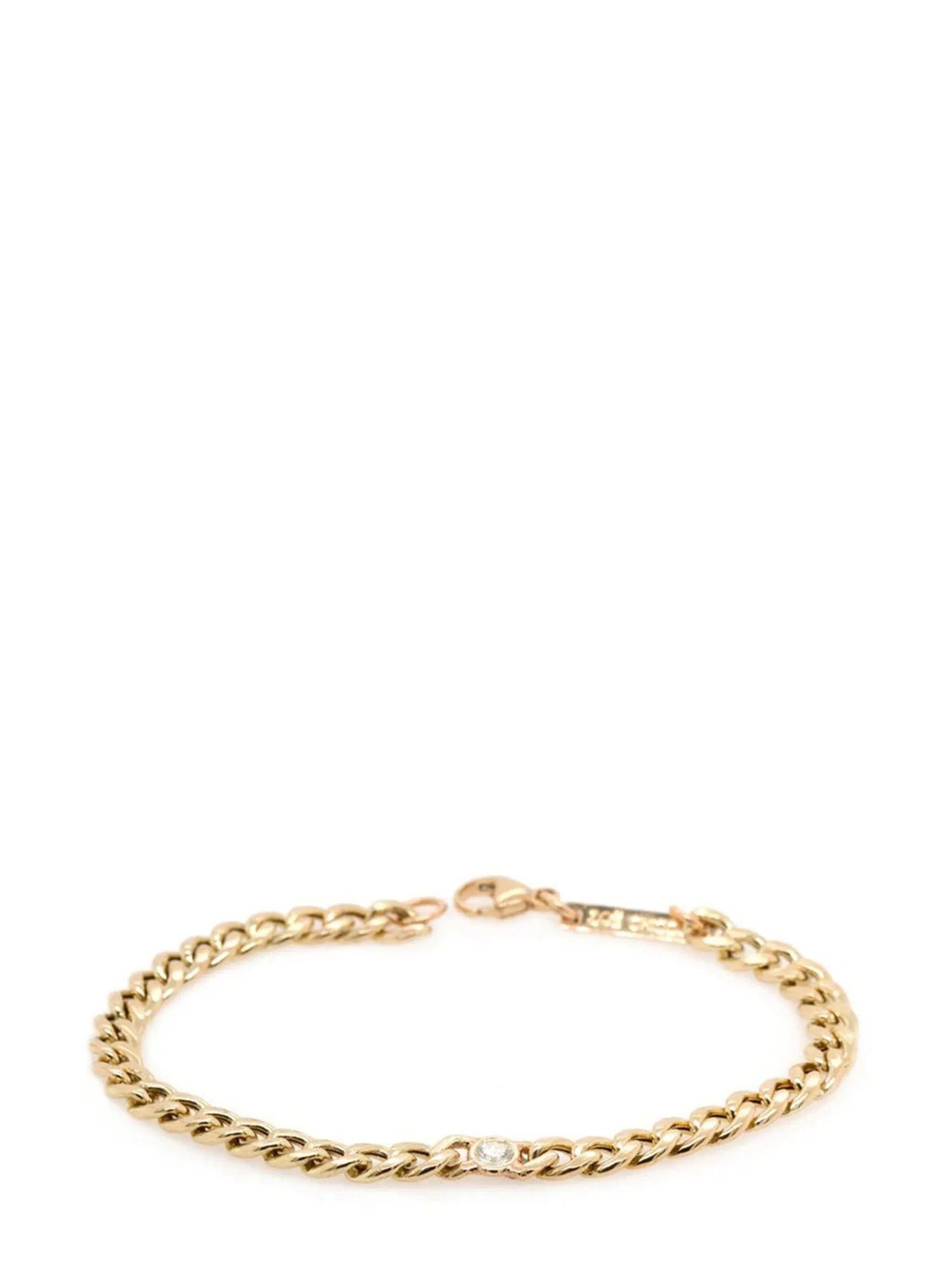 14kt yellow gold Floating diamond chain bracelet