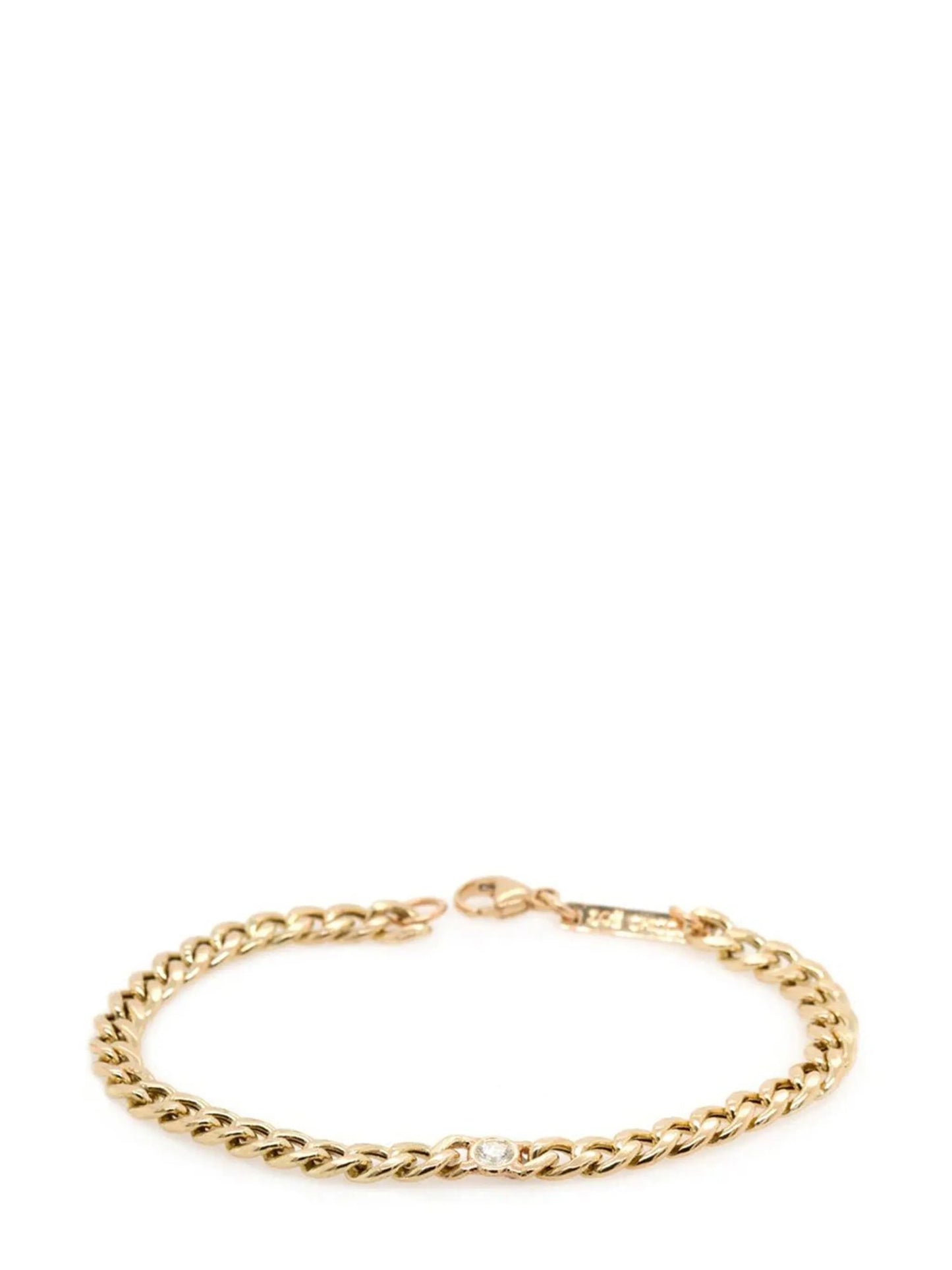 14kt yellow gold Floating diamond chain bracelet