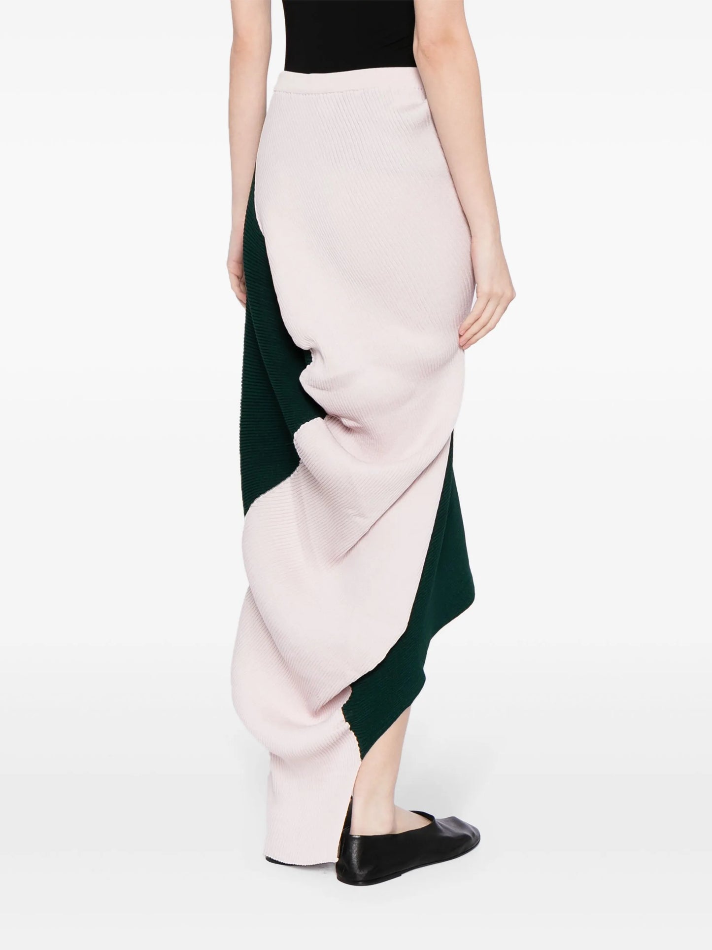 asymmetric ribbed skirt