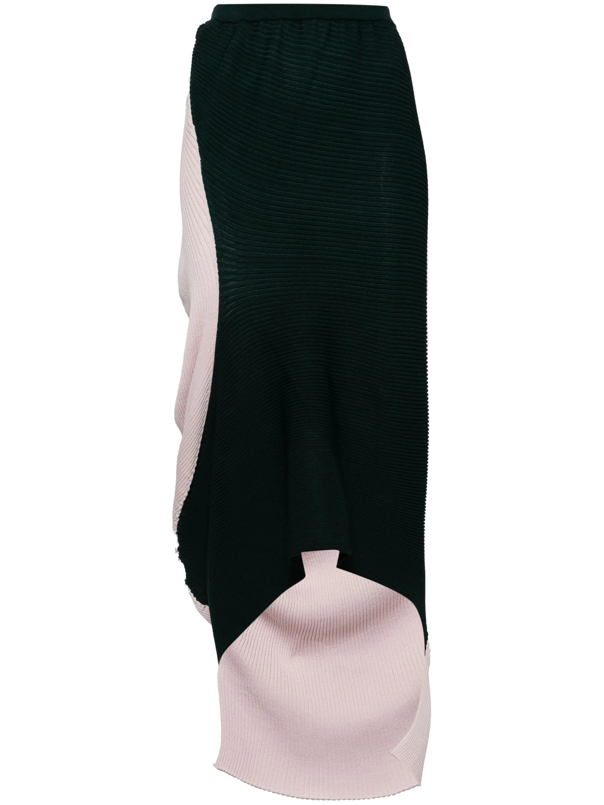 asymmetric ribbed skirt