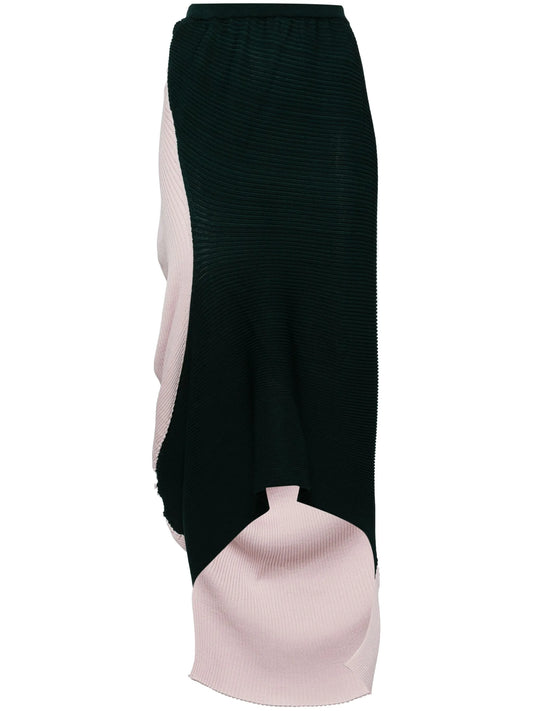 asymmetric ribbed skirt