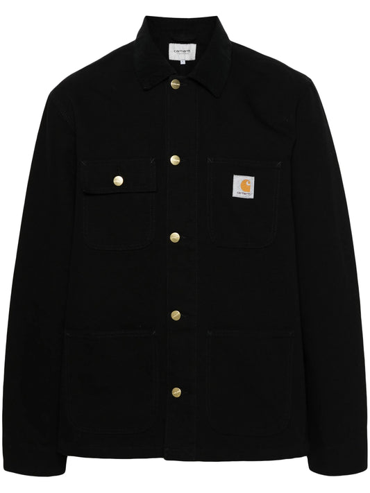 Michigan corduroy-collar logo-patch jacket