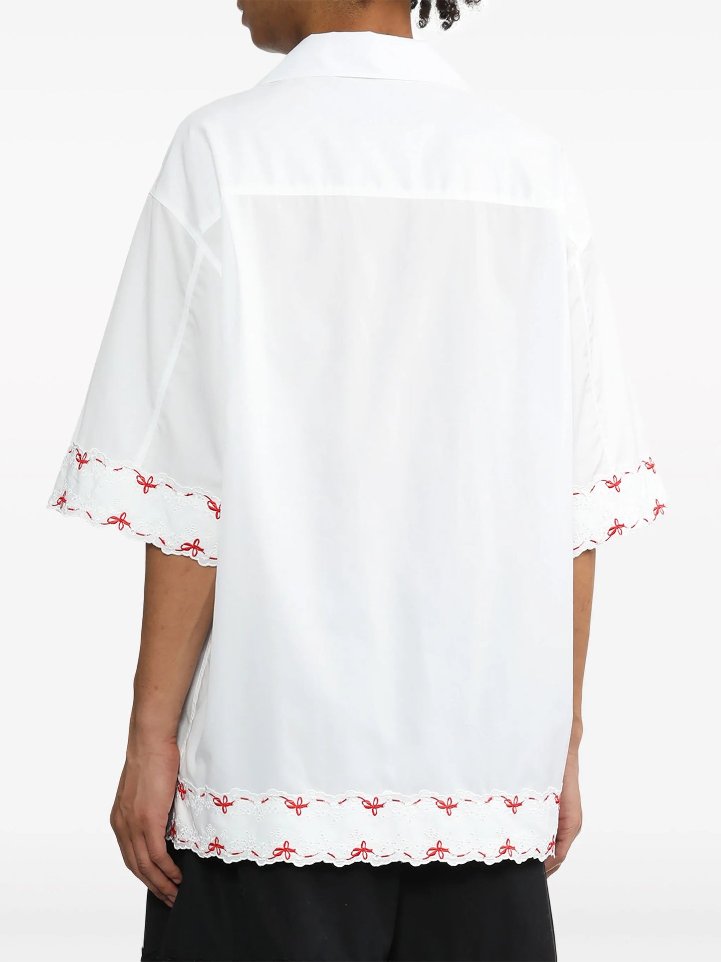 broderie-anglaise cotton shirt