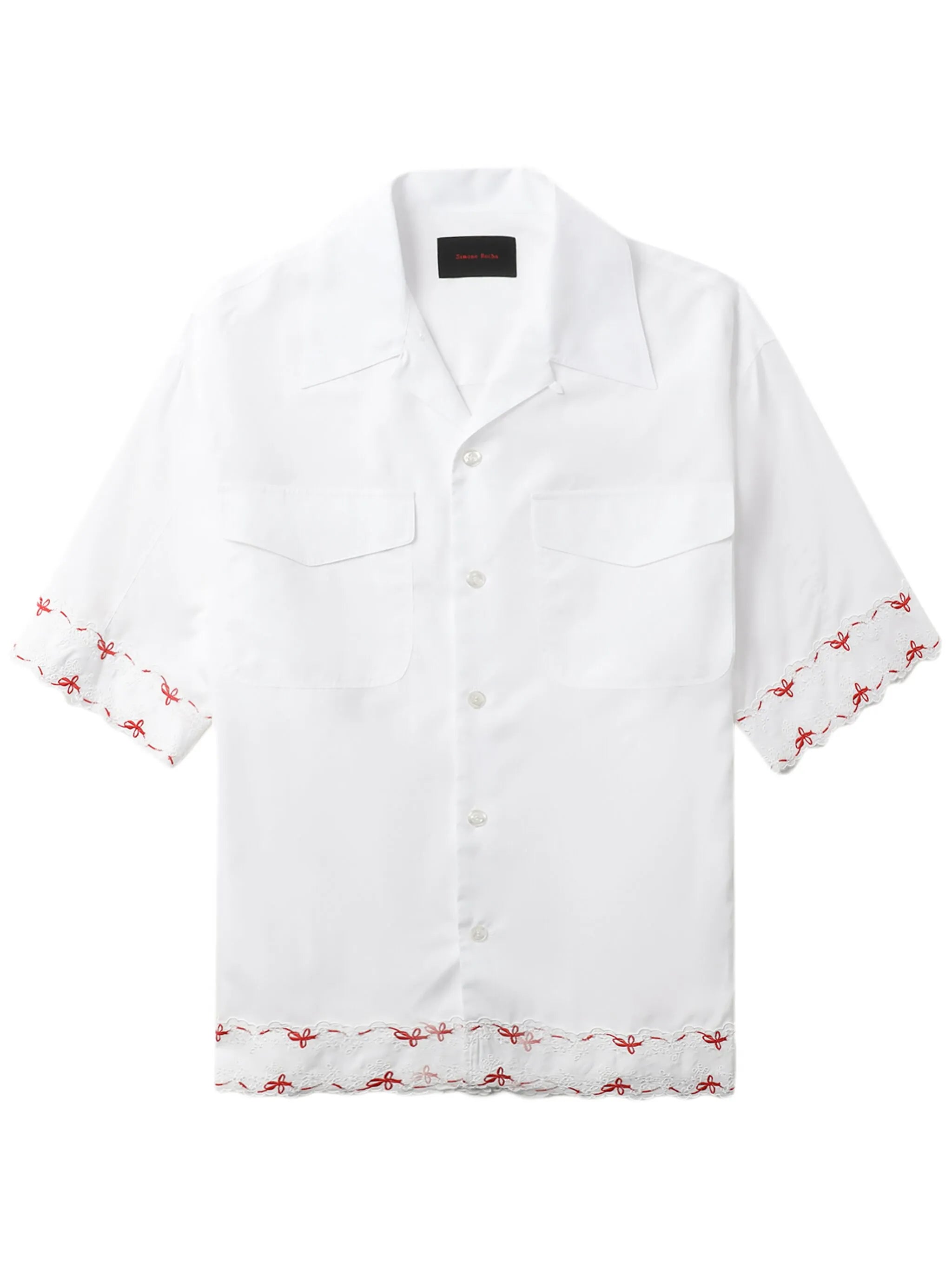 broderie-anglaise cotton shirt