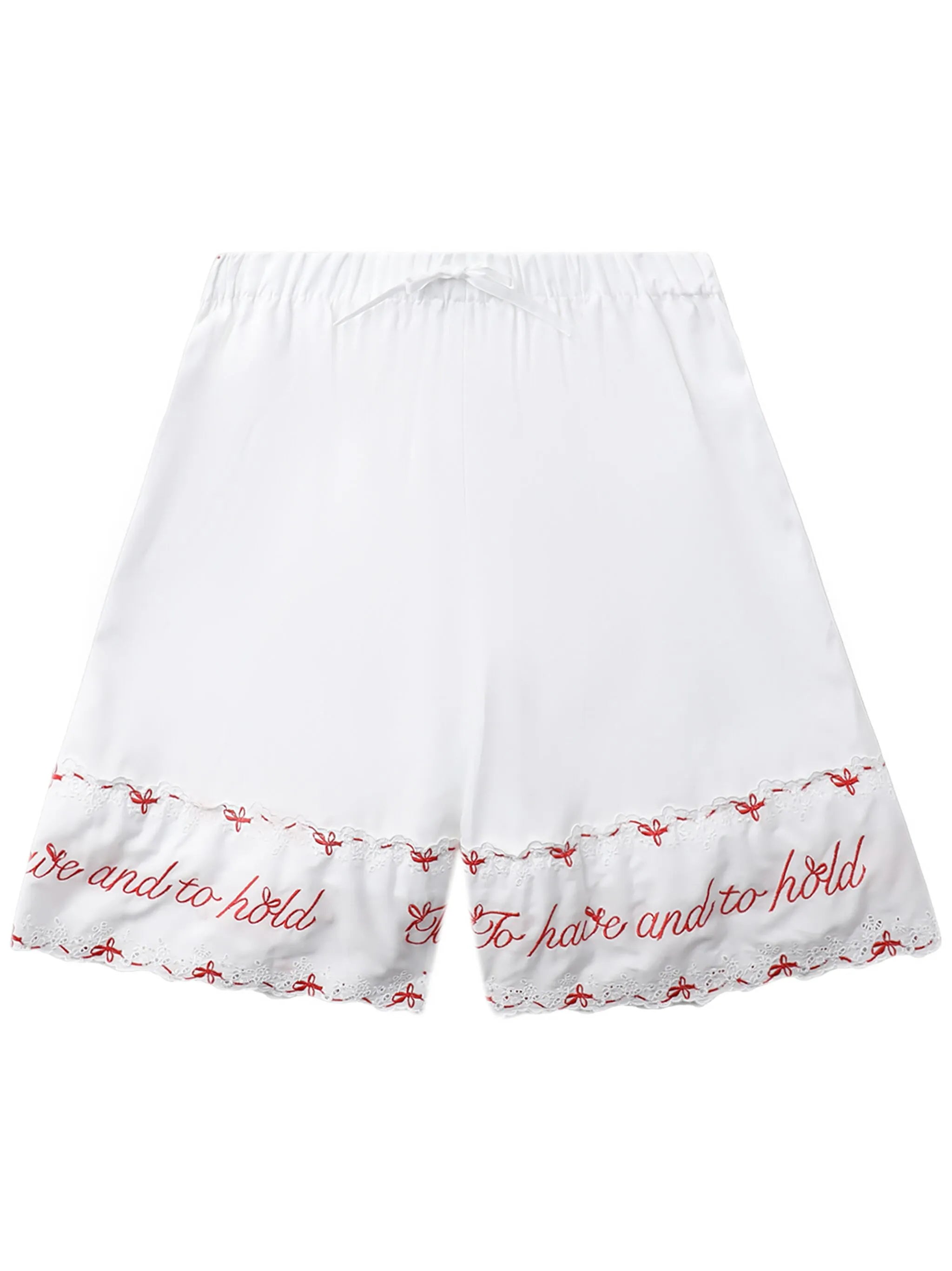 broderie-anglaise cotton shorts
