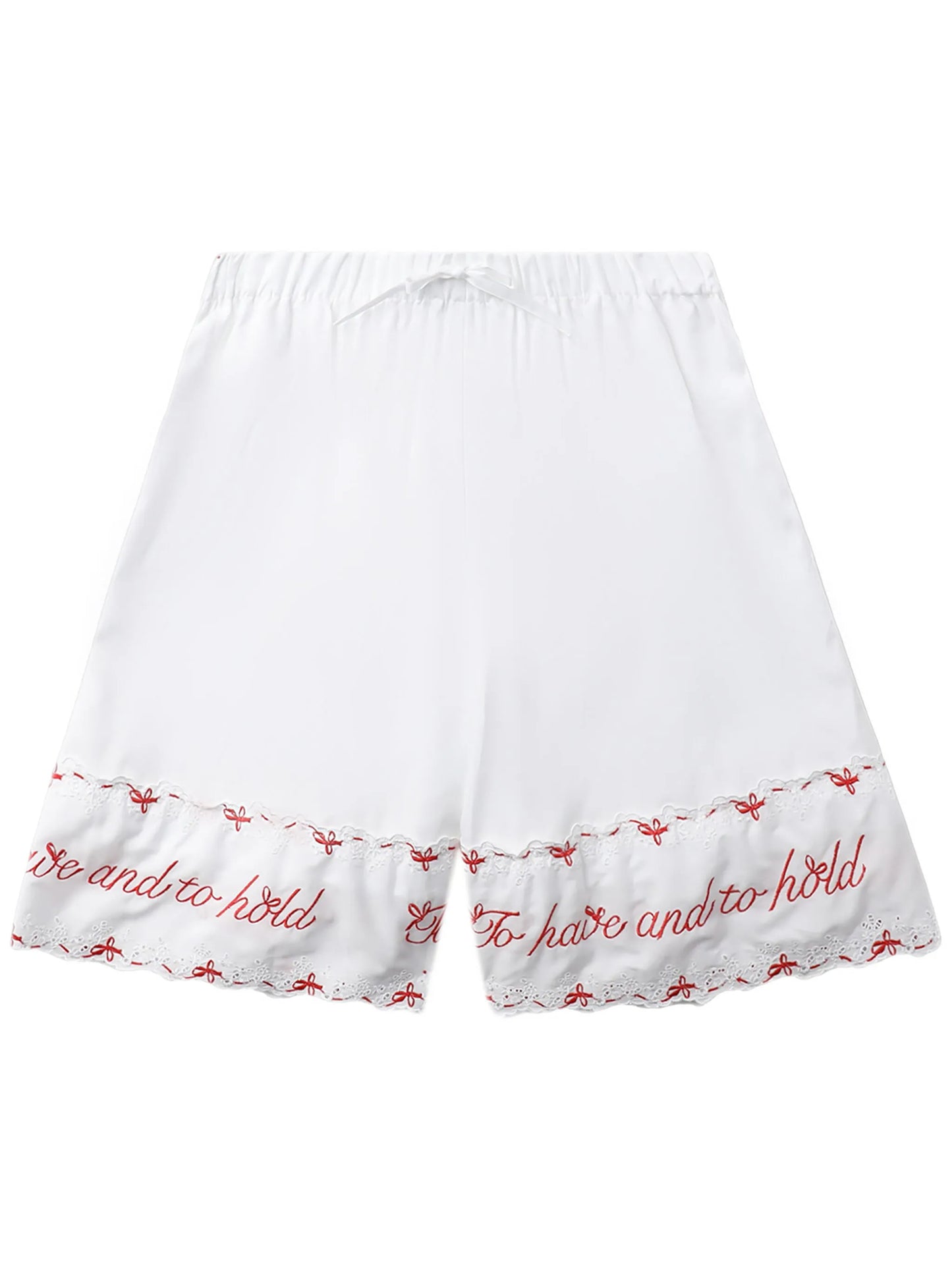 broderie-anglaise cotton shorts