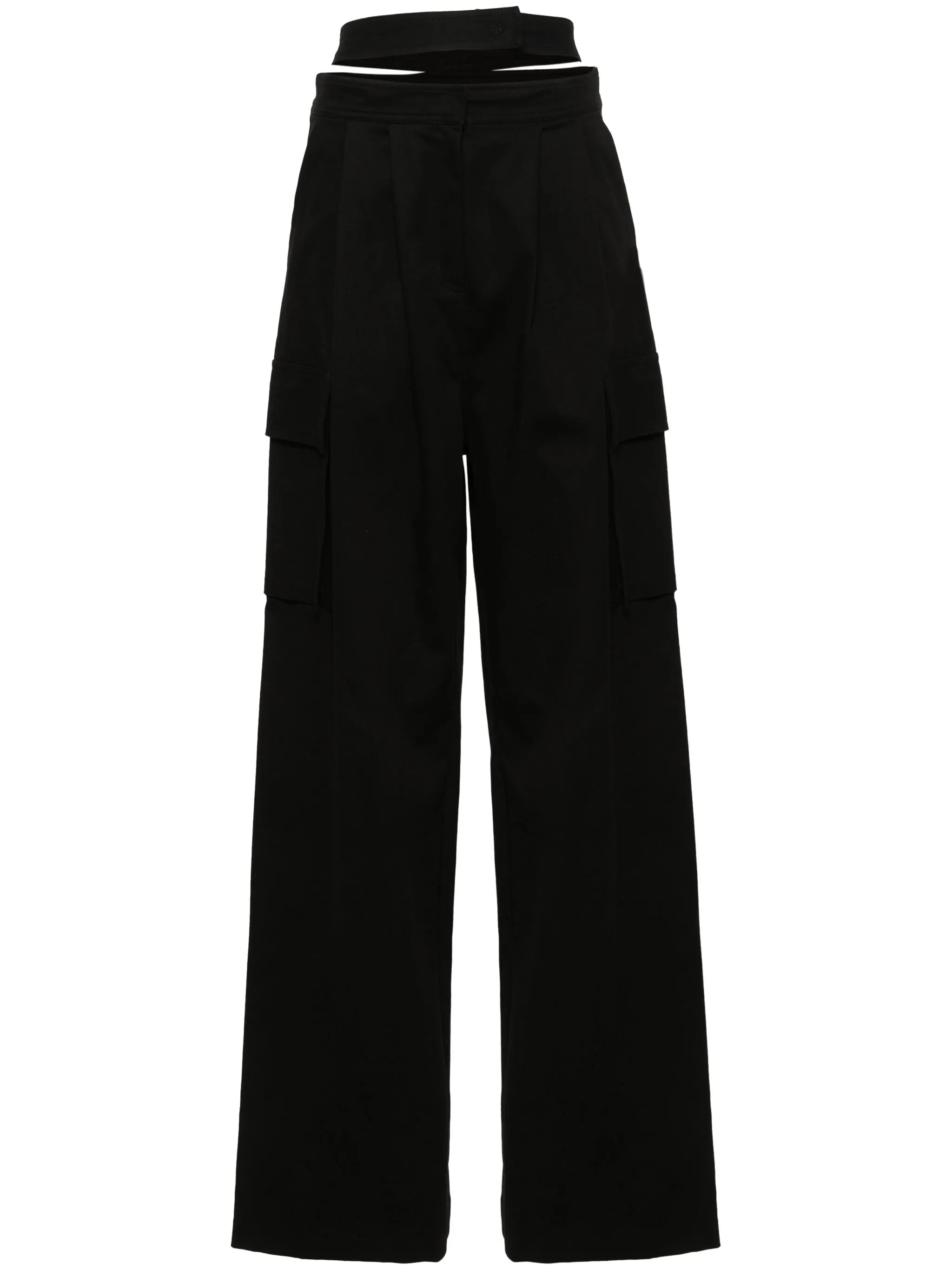 high-waist wide-leg trousers