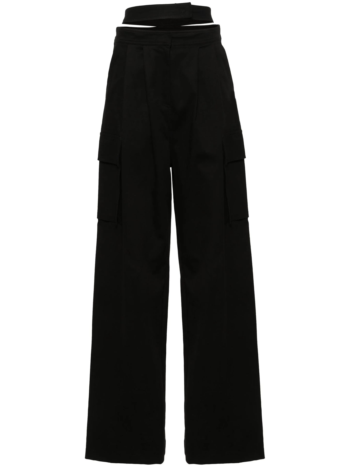 high-waist wide-leg trousers