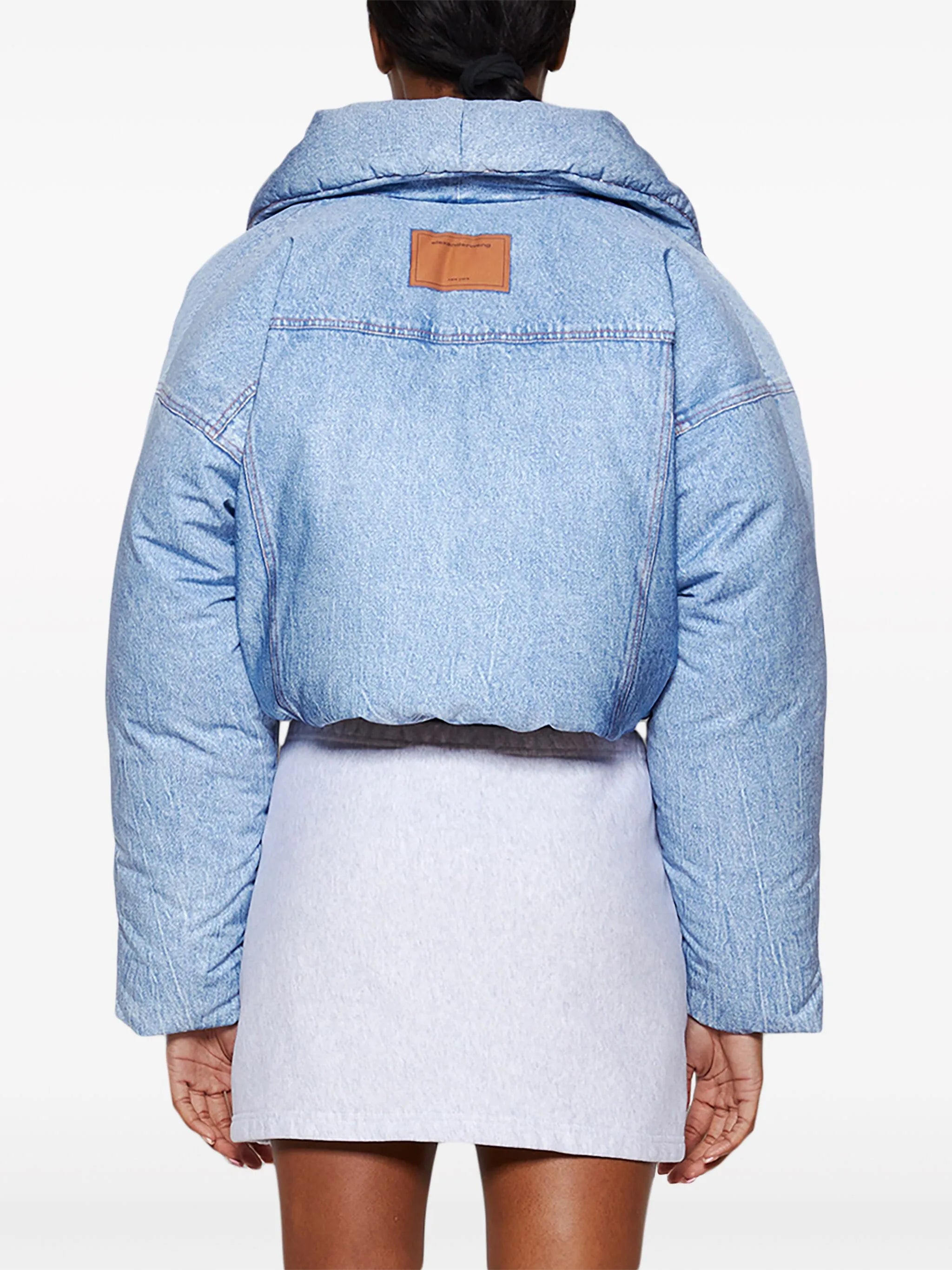 trompe l'oeil-print puffer jacket