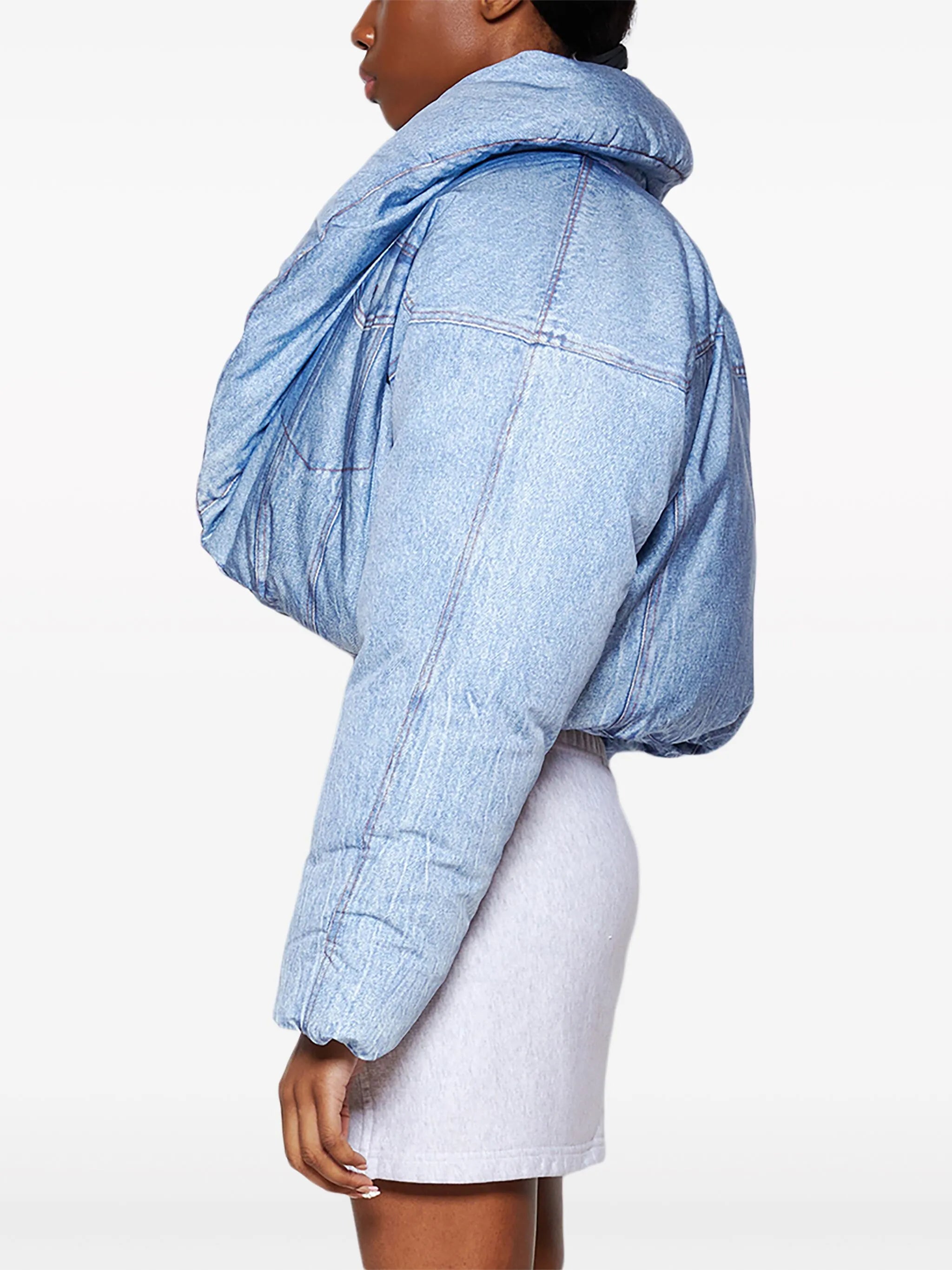 trompe l'oeil-print puffer jacket