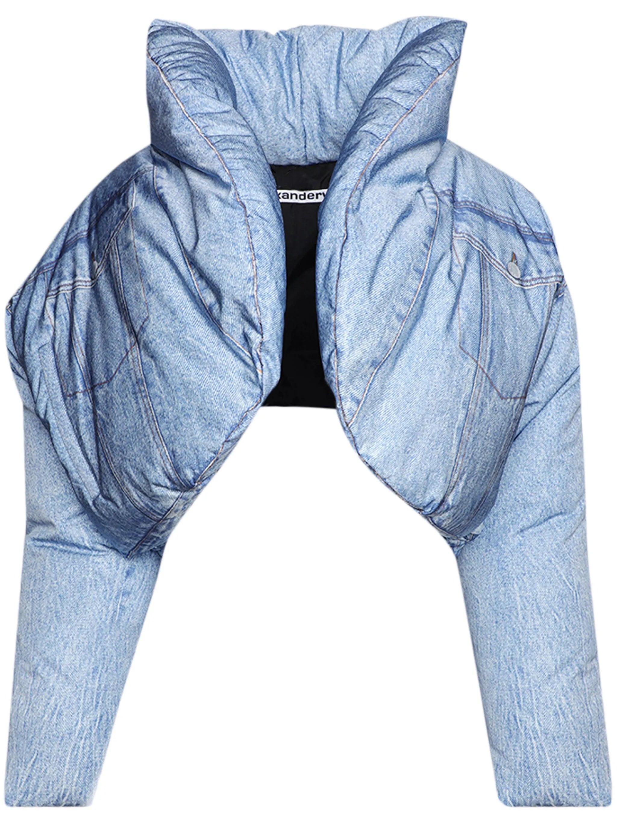 trompe l'oeil-print puffer jacket