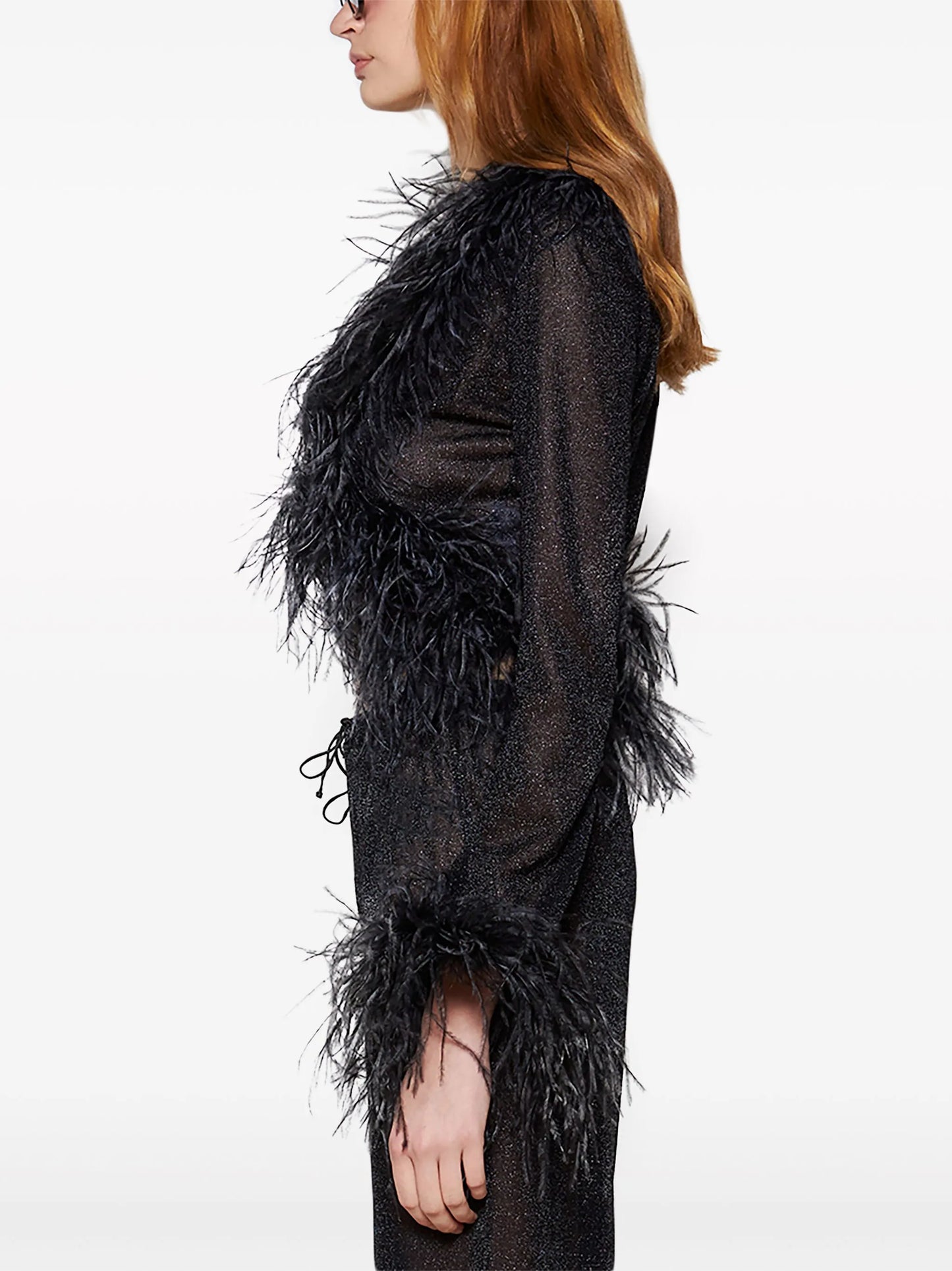 Lumière feather-trim shirt