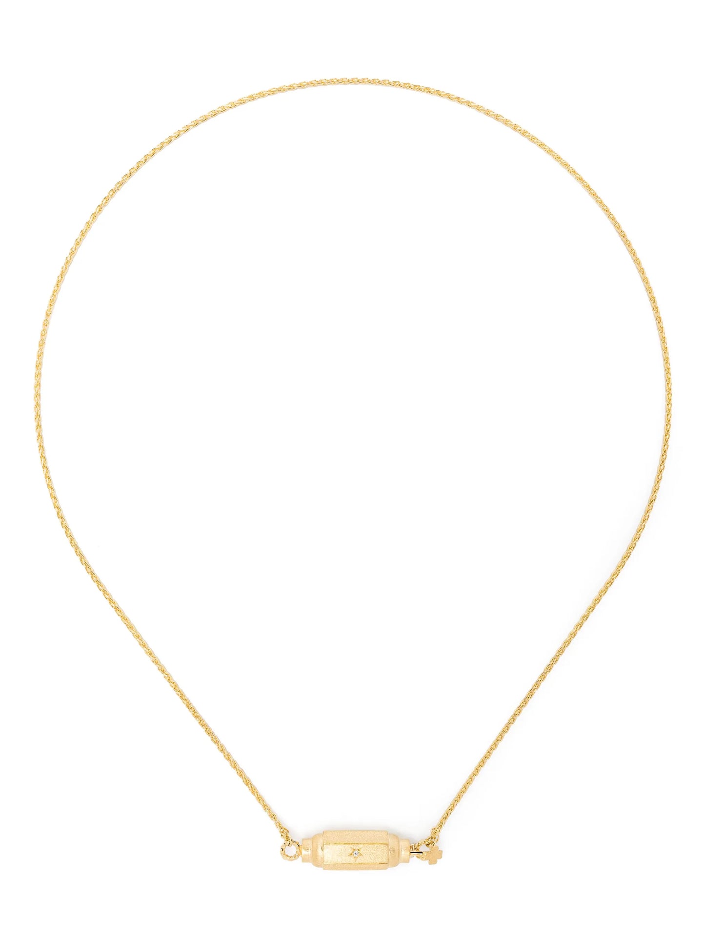 18kt yellow gold Micro Locket diamond necklace