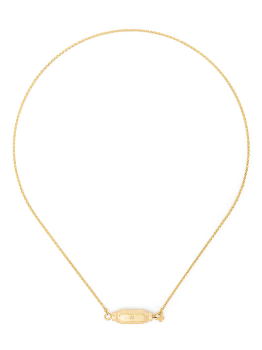 18kt yellow gold Micro Locket diamond necklace
