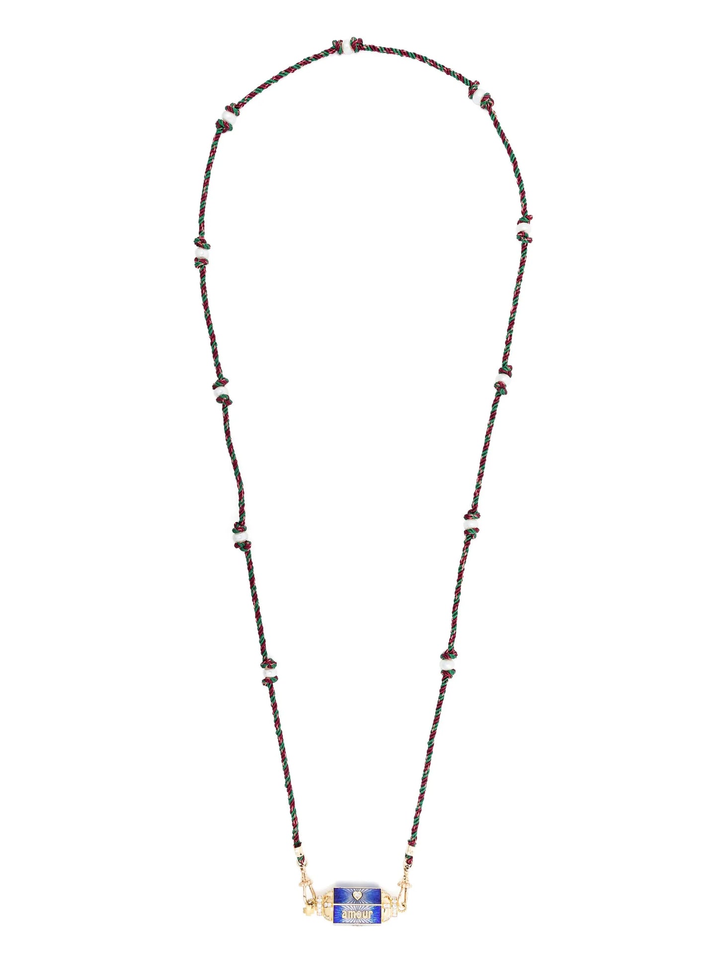 18kt yellow gold Amour Toujours Locket diamond necklace