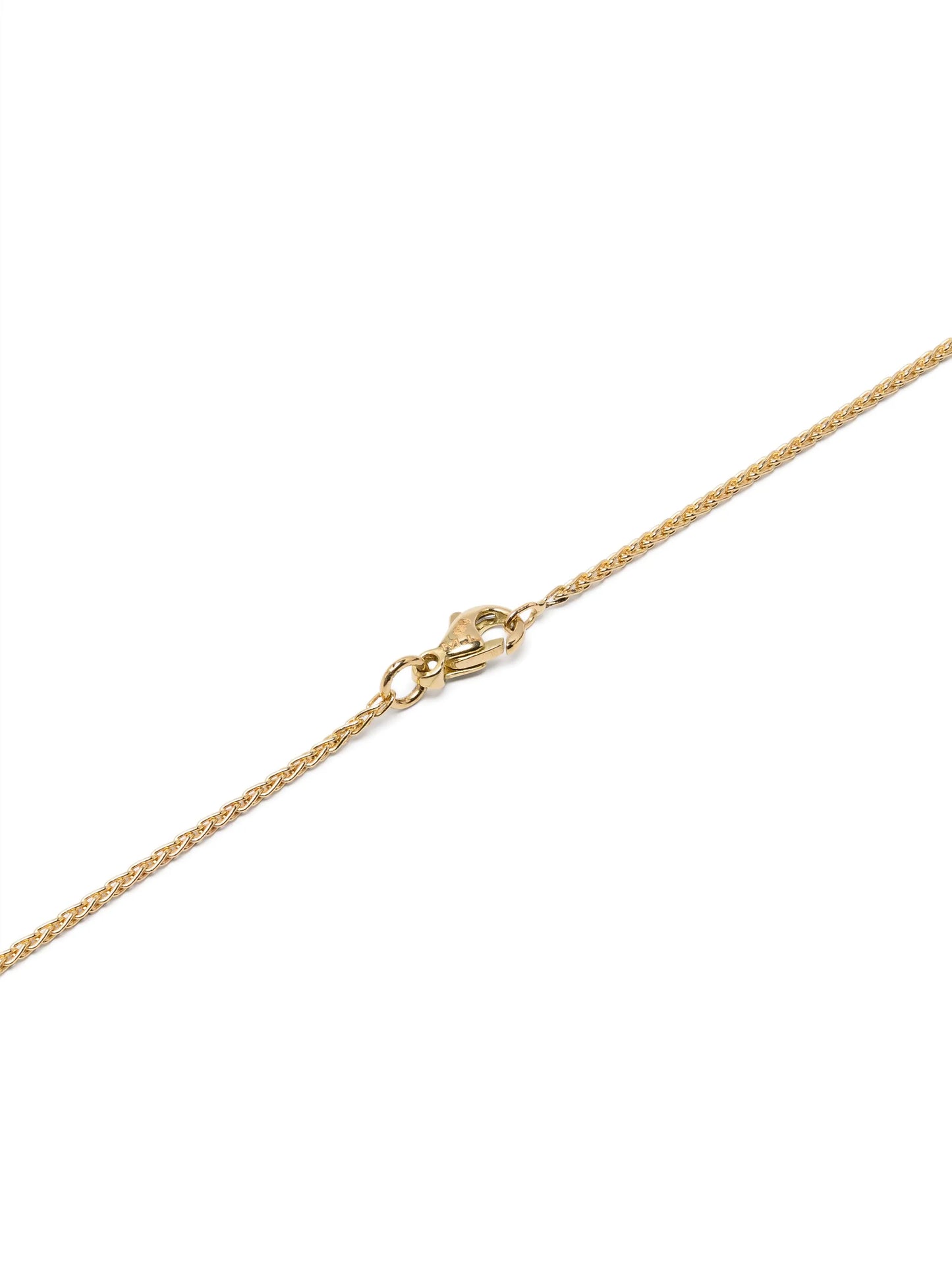 18kt yellow gold Love You diamond and sapphire necklace