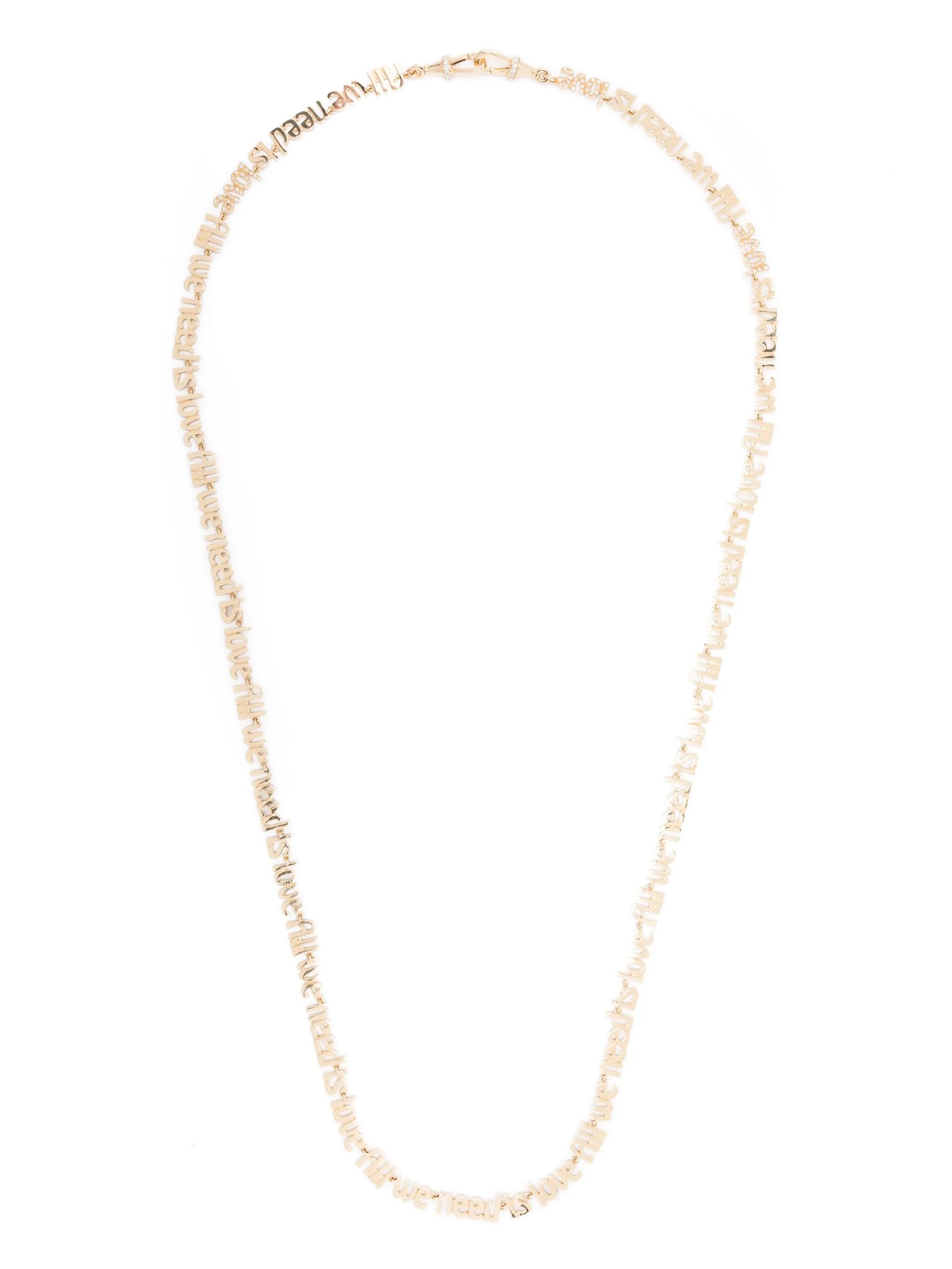 18K yellow gold All We Need Is Love chain necklace