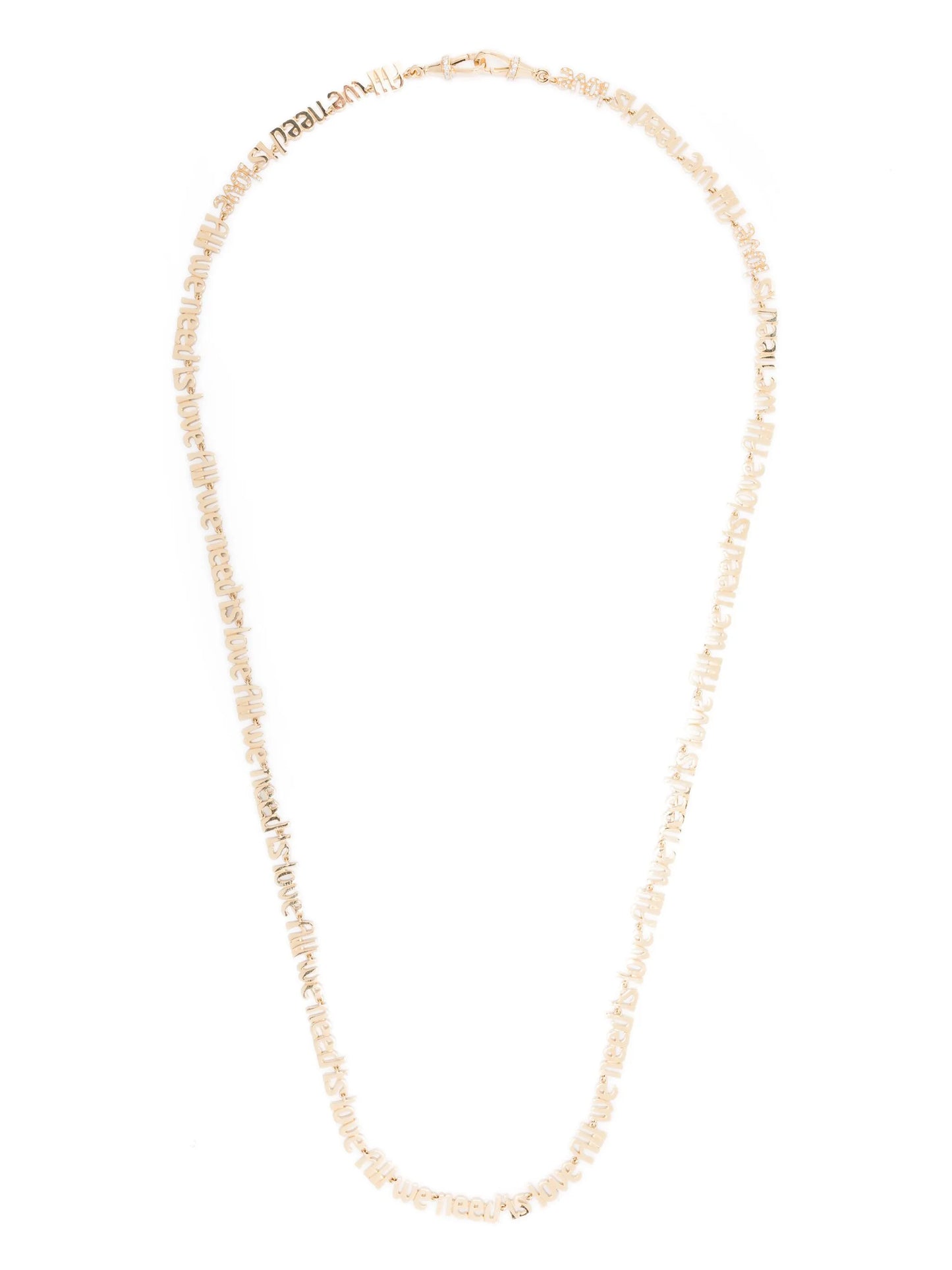 18K yellow gold All We Need Is Love chain necklace