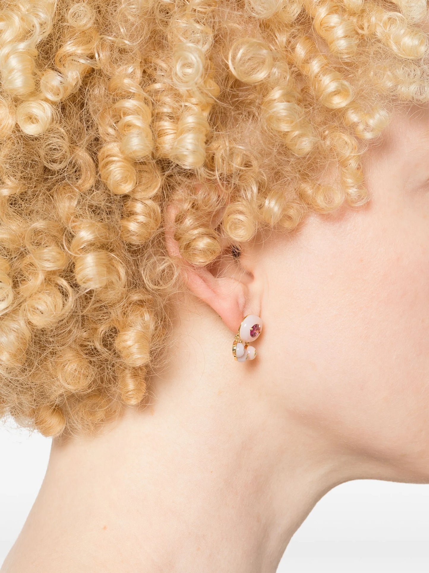 18kt yellow gold Boto-Cor-De-Rosa diamonds and tourmaline earrings