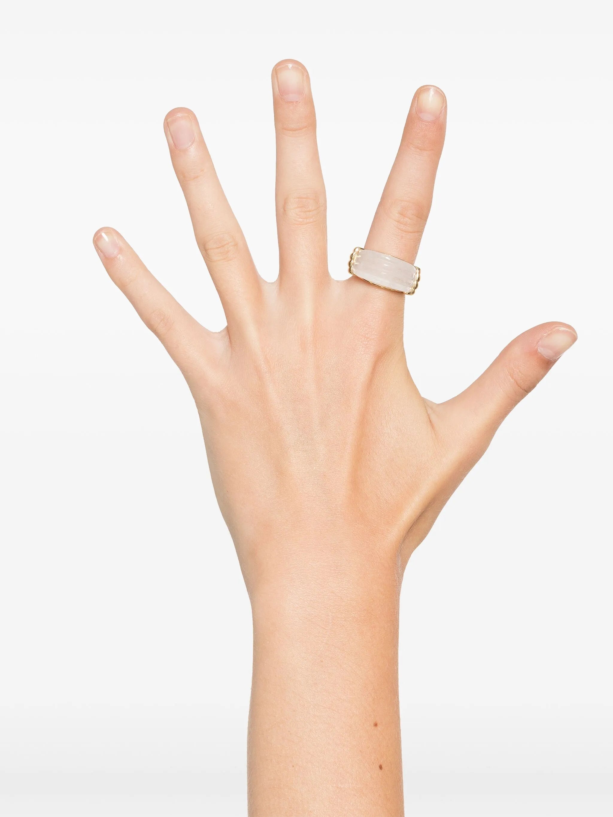 18kt yellow gold Distância quartz cocktail ring