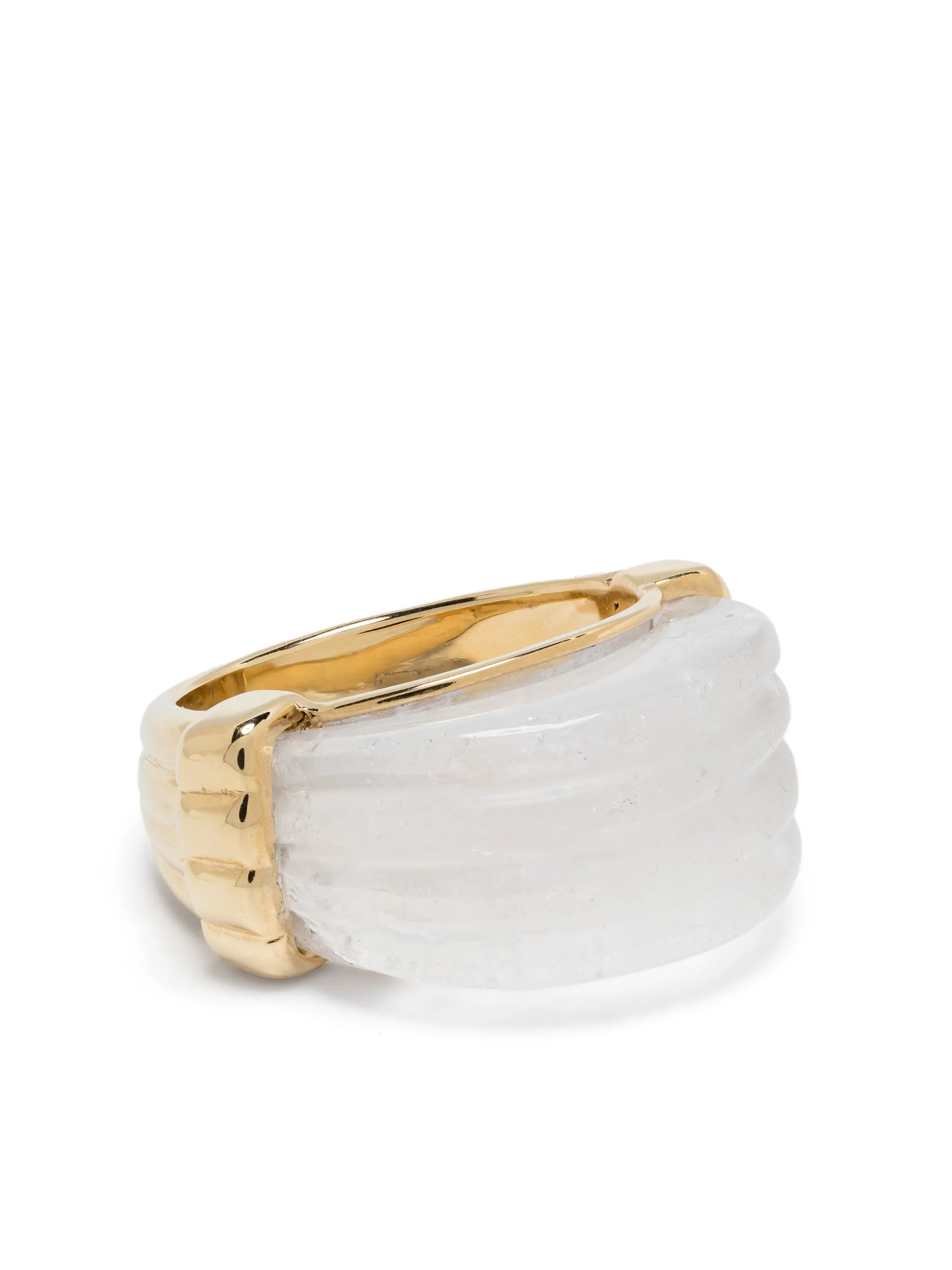 18kt yellow gold Distância quartz cocktail ring