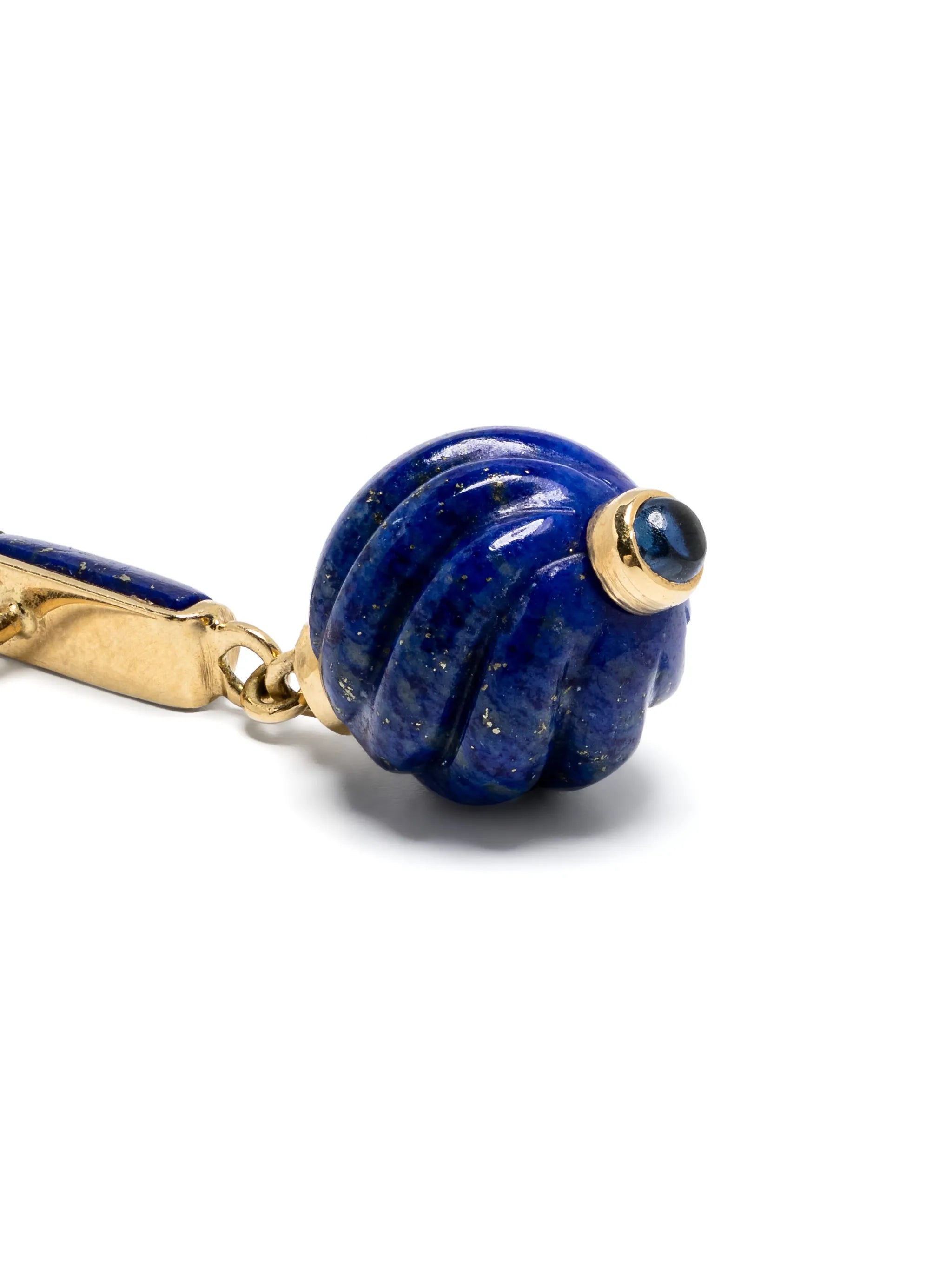 18kt yellow gold Maria lapis lazuli and sapphire earrings