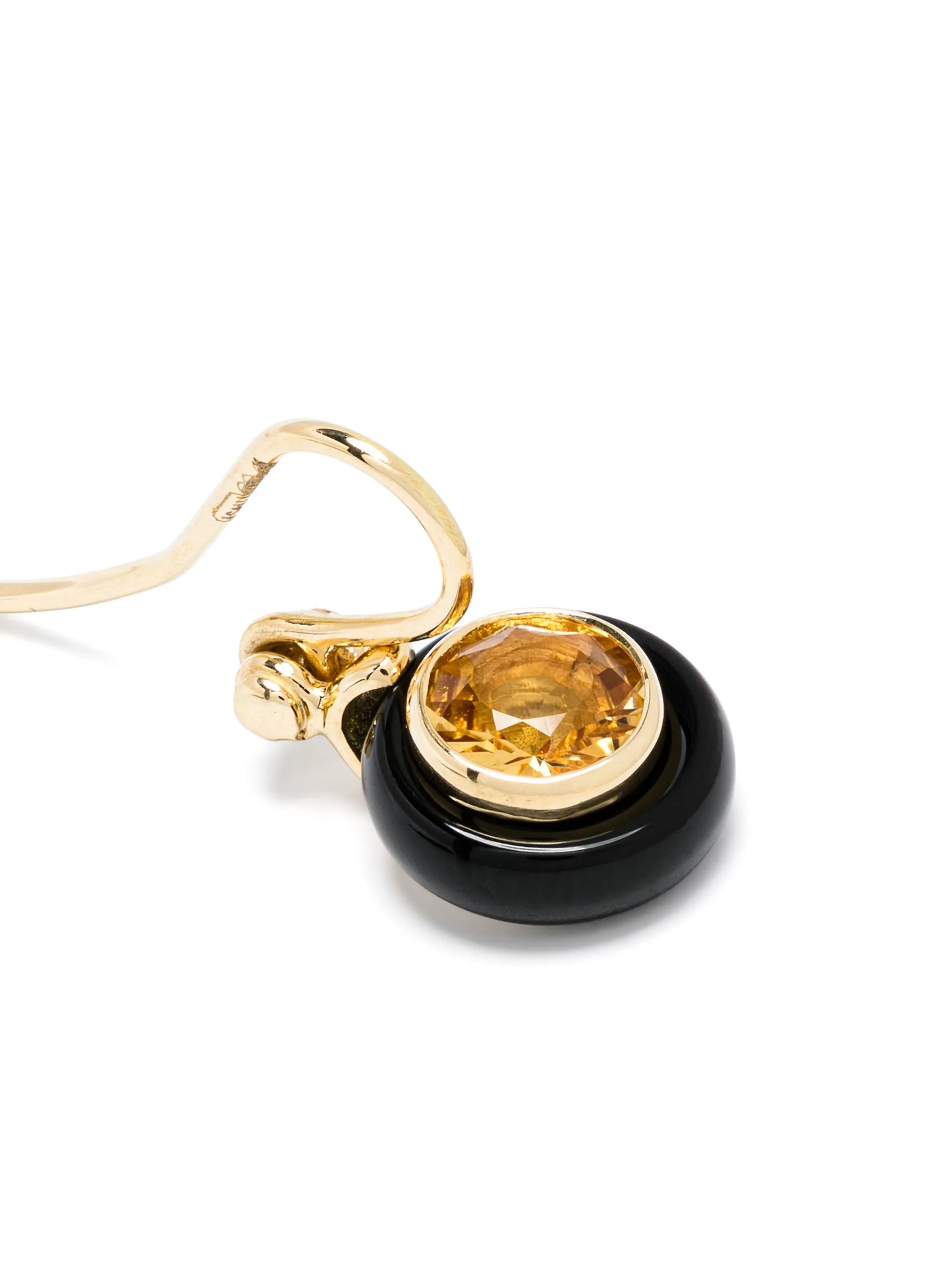 18kt yellow gold Chakra Frames crystal and citrine earrings