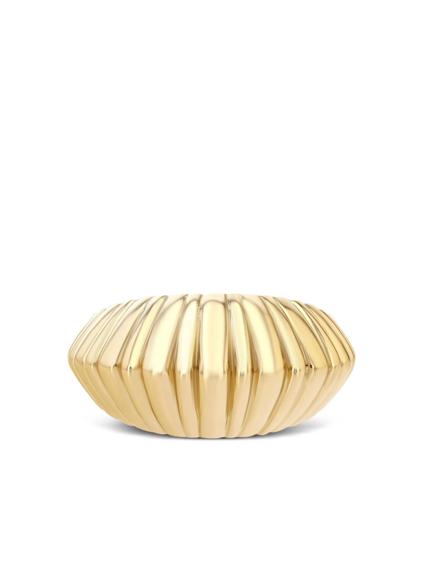18kt yellow gold XL Fluted Crescent band ring