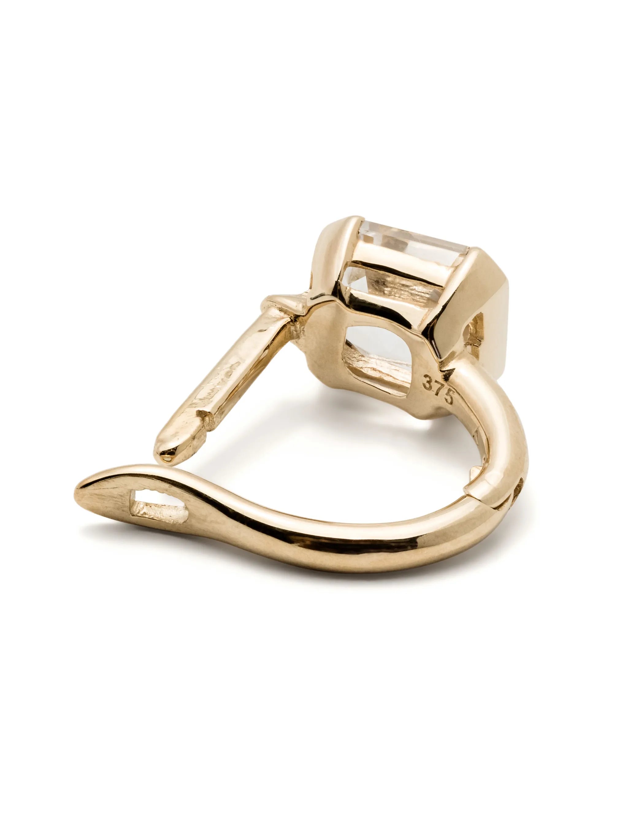 9K yellow gold domino topaz earrings