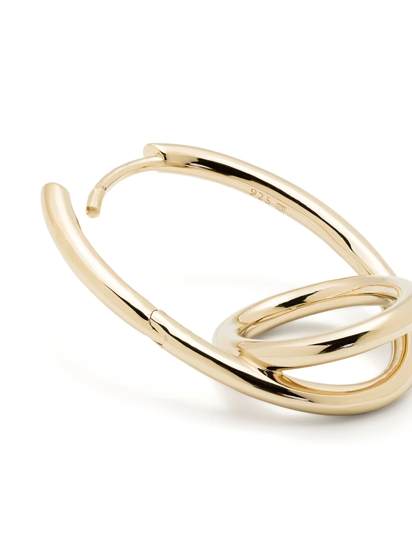 14K gold vermeil spiralis hoop earrings