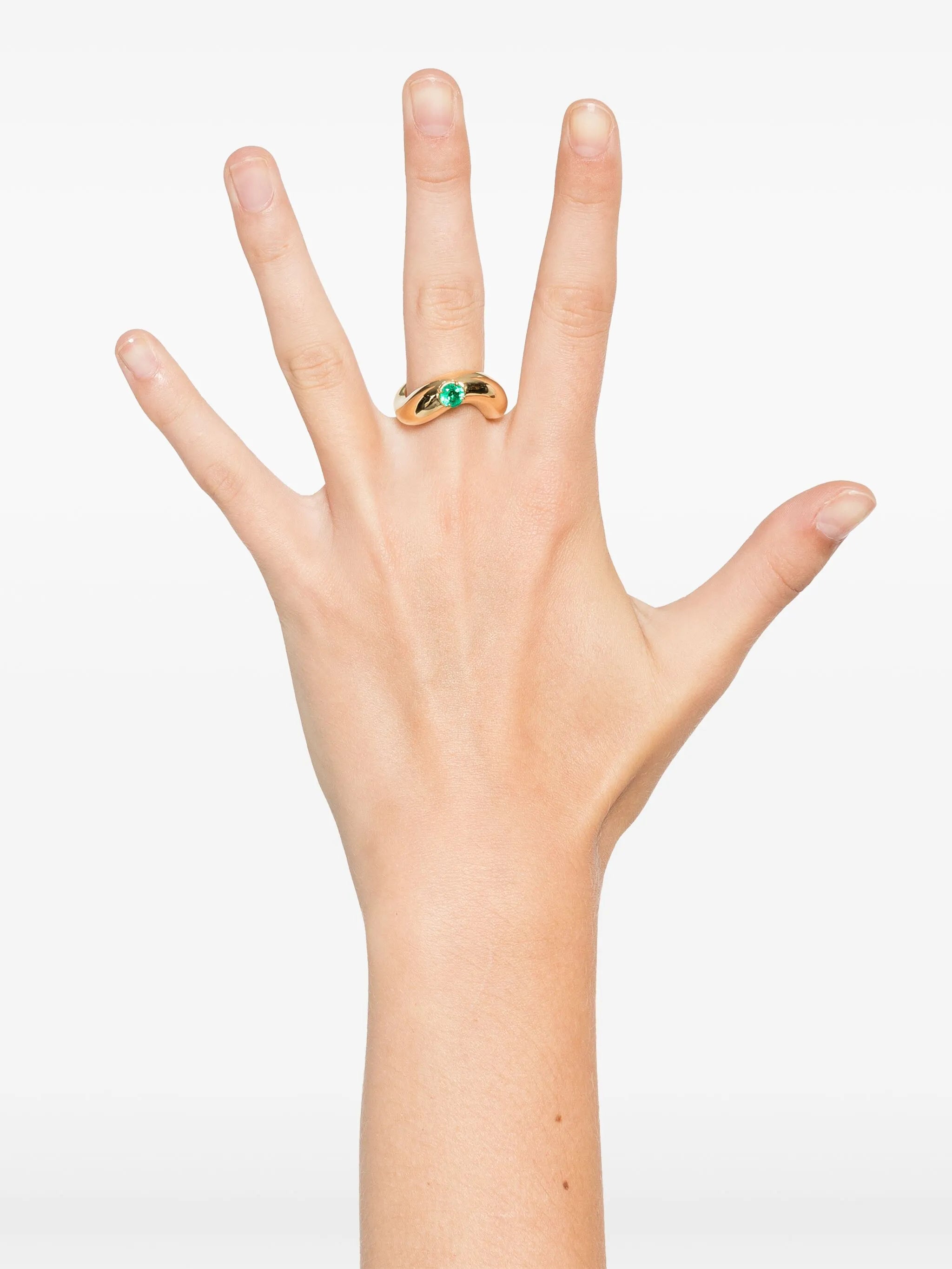 18k yellow gold Zaha diamond band ring