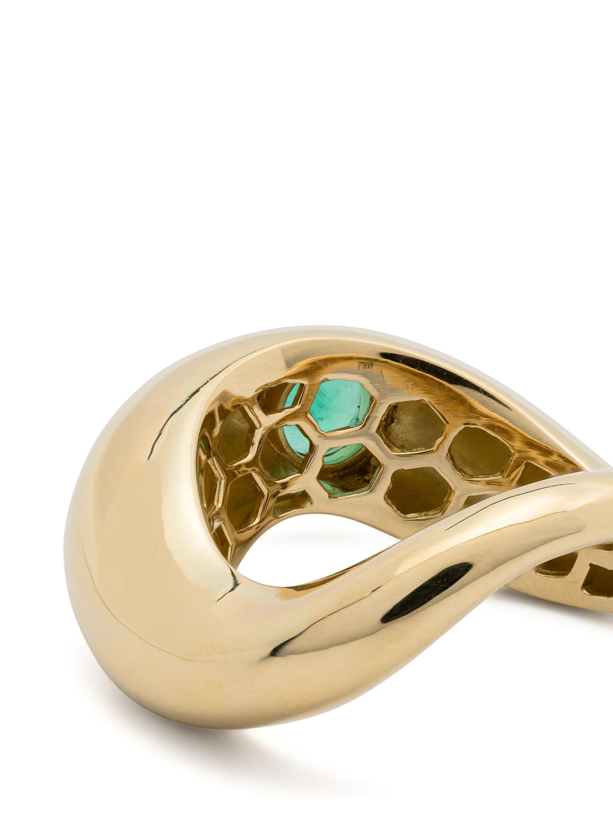 18k yellow gold Zaha diamond band ring