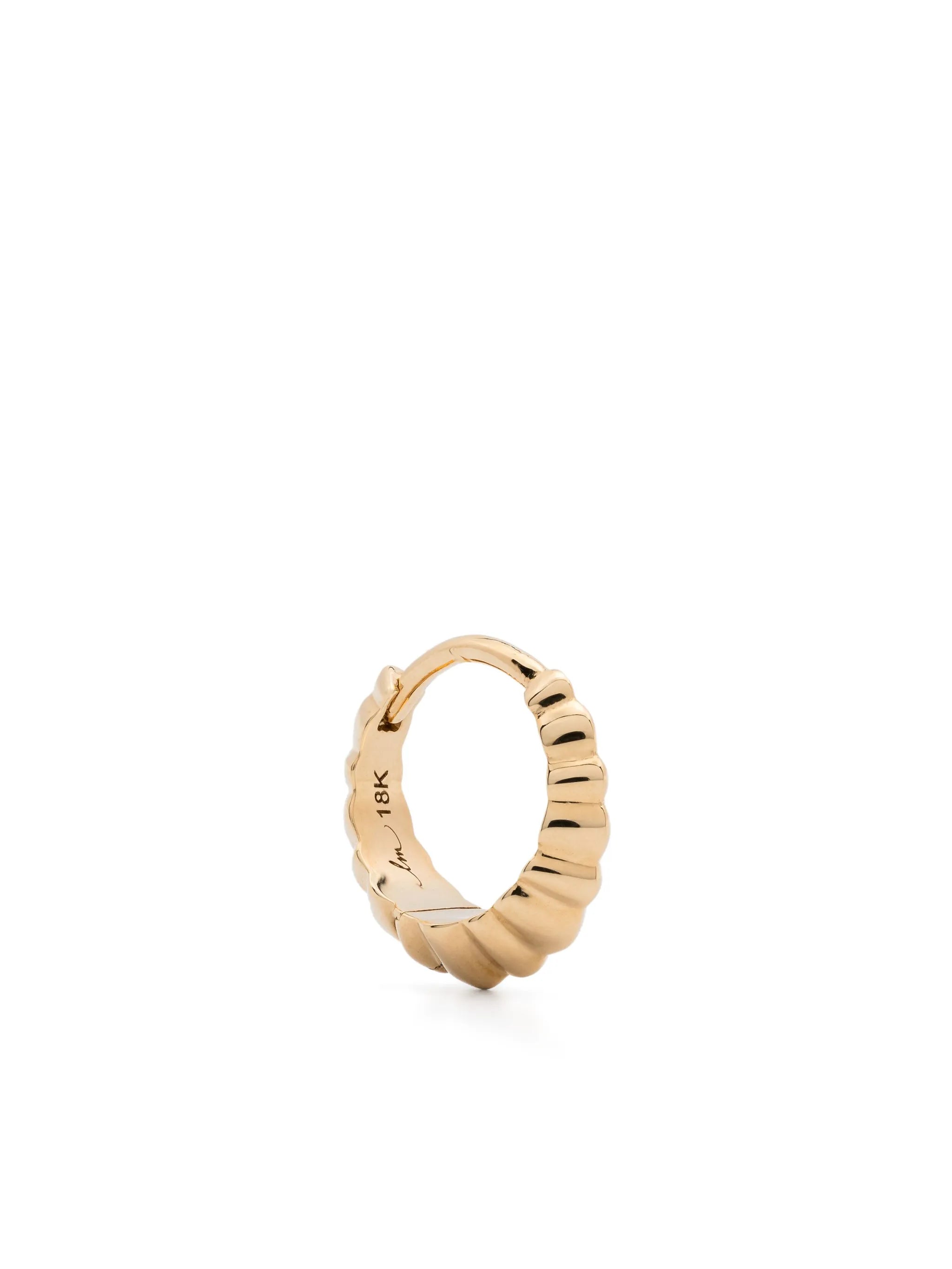 18kt yellow gold mini Crescent single earring