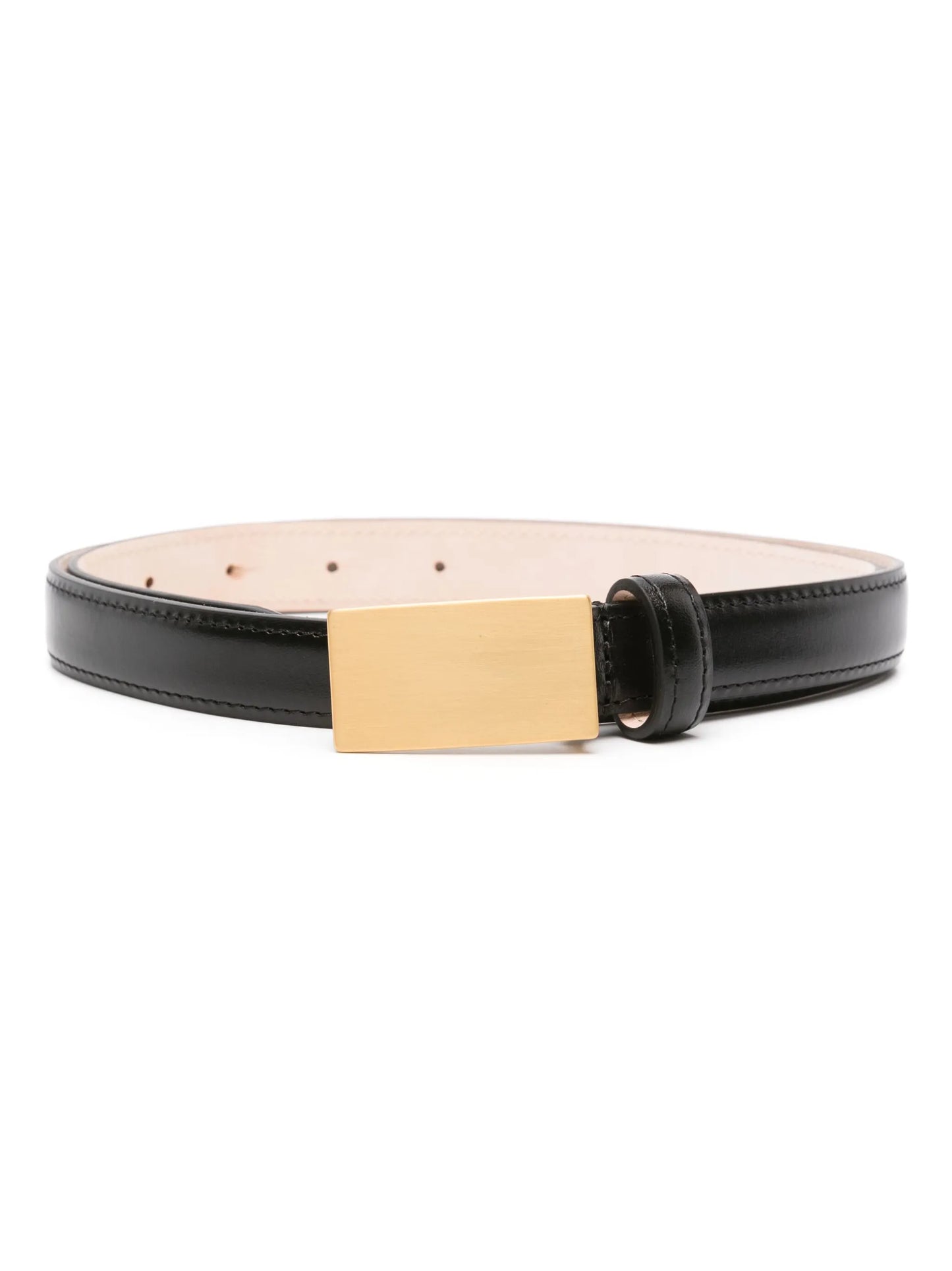 Signet leather belt