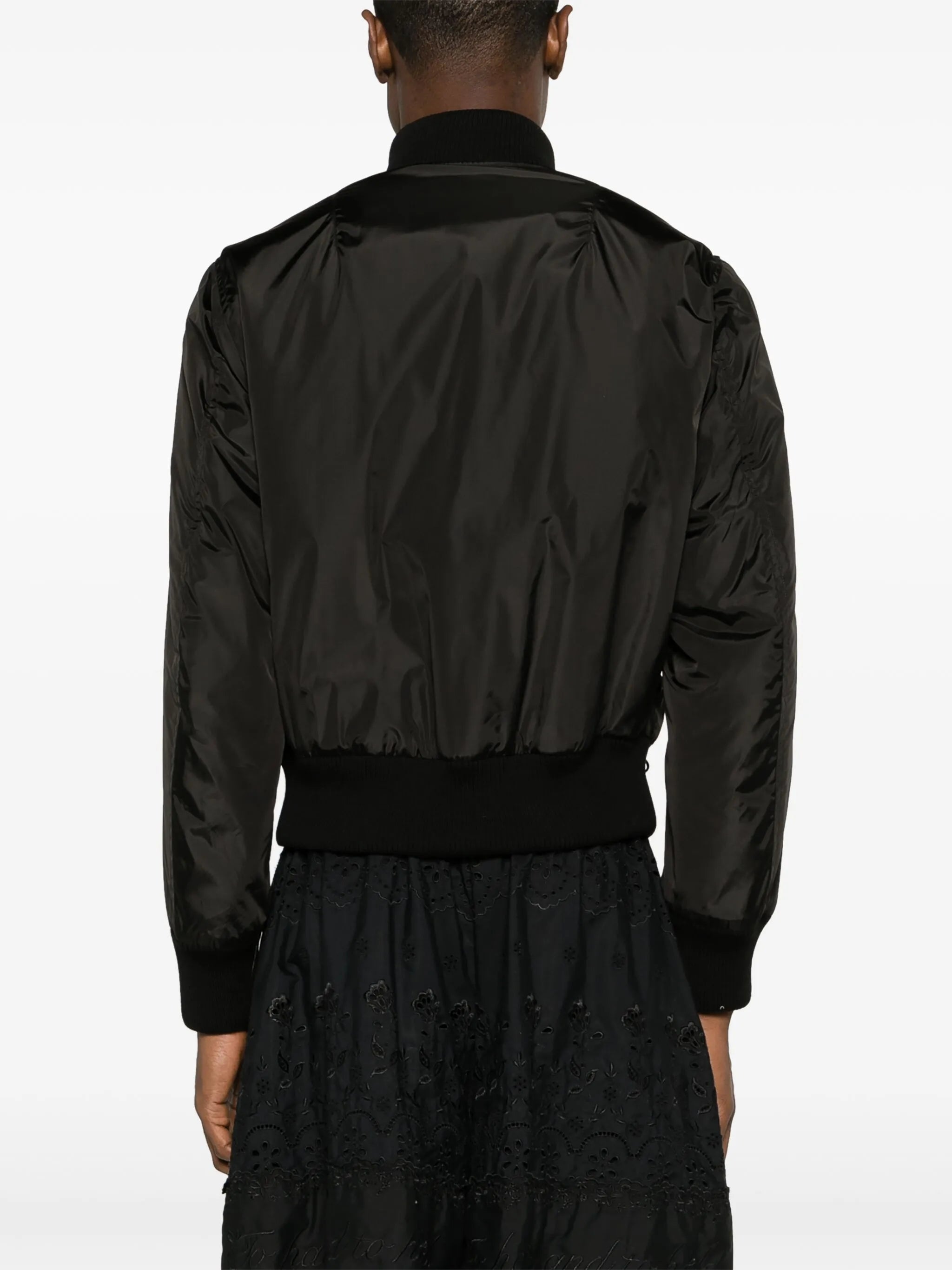 ruched bomber jacket