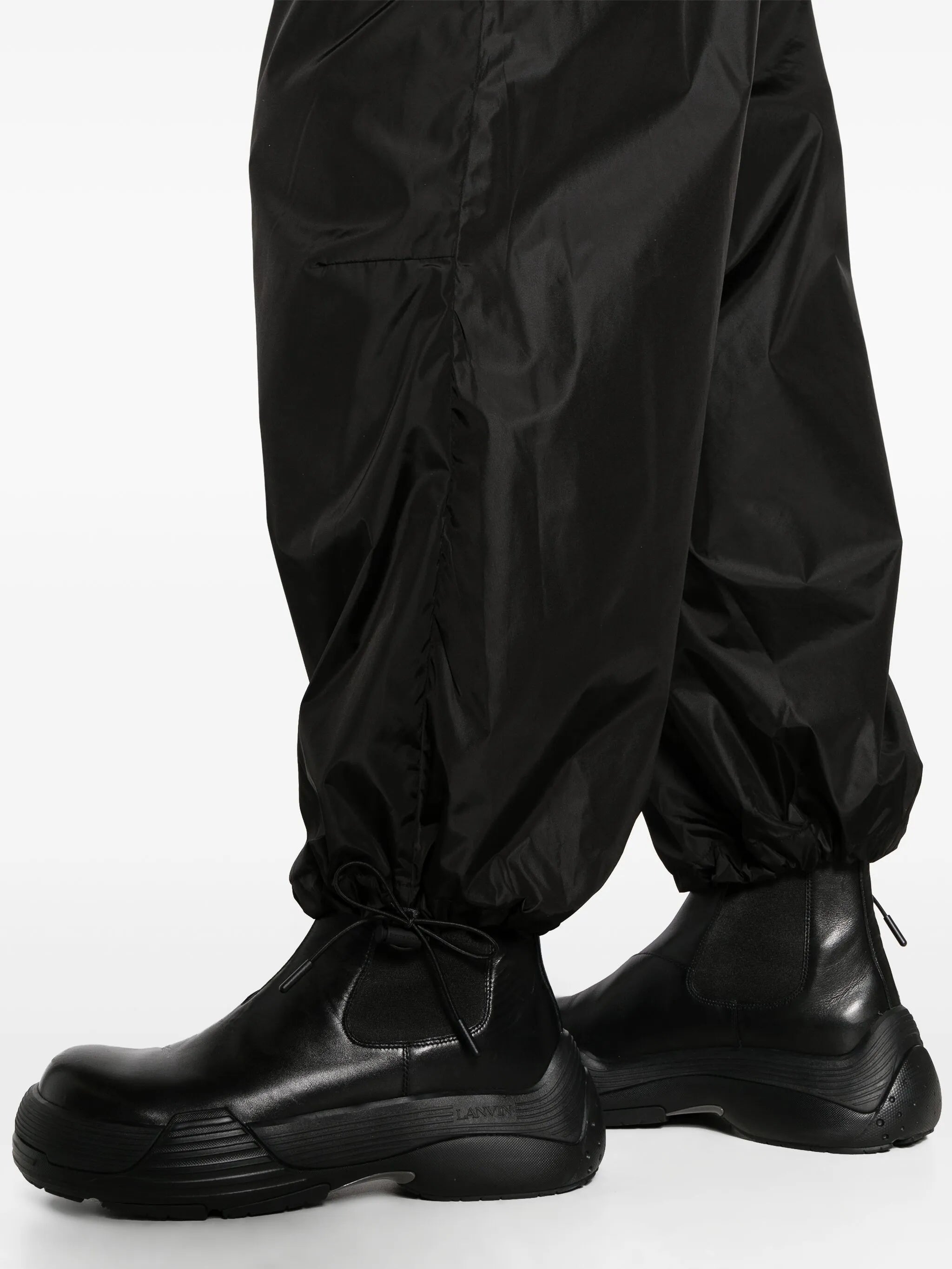 tapered-leg drawstring track pants
