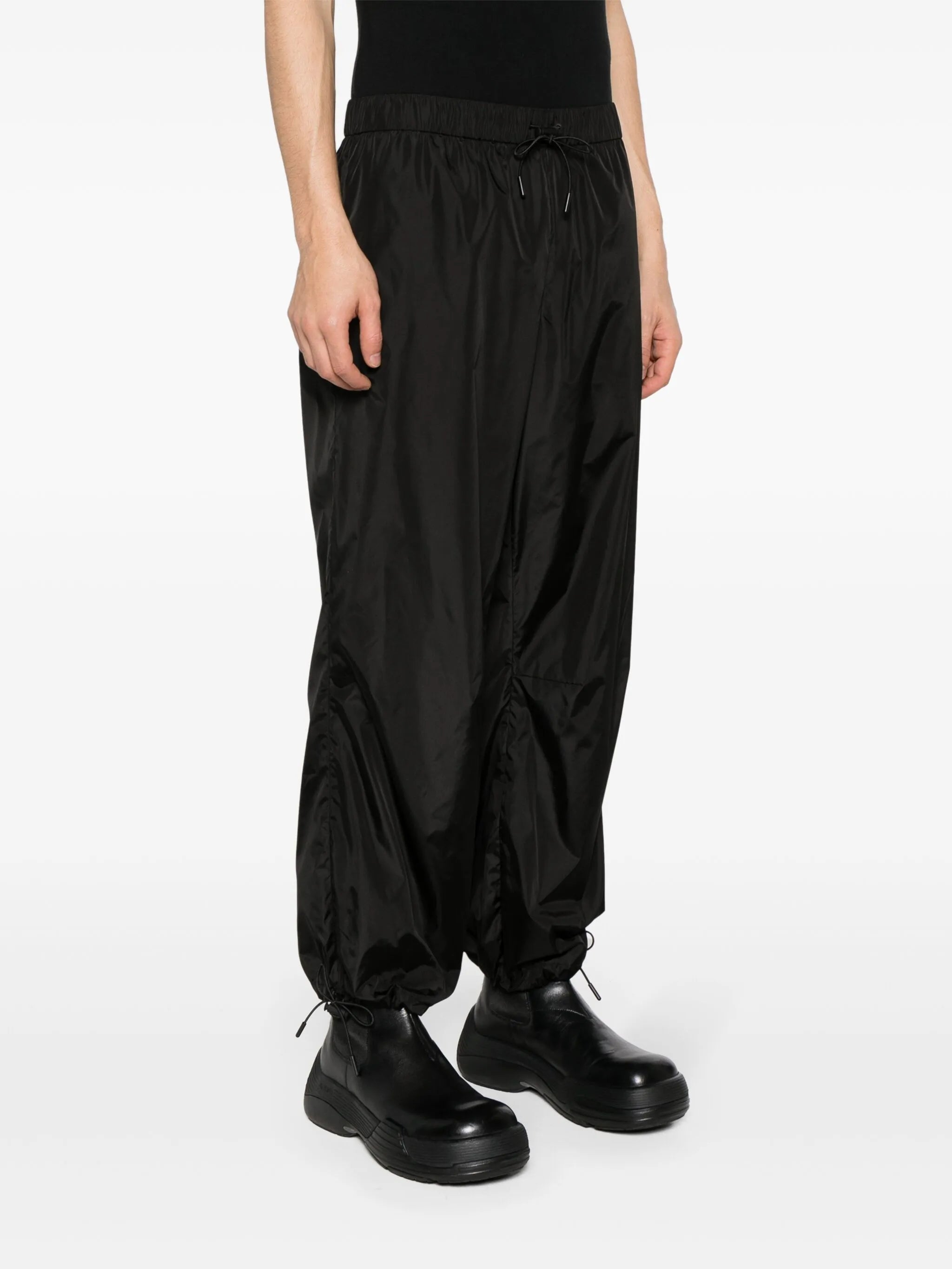 tapered-leg drawstring track pants