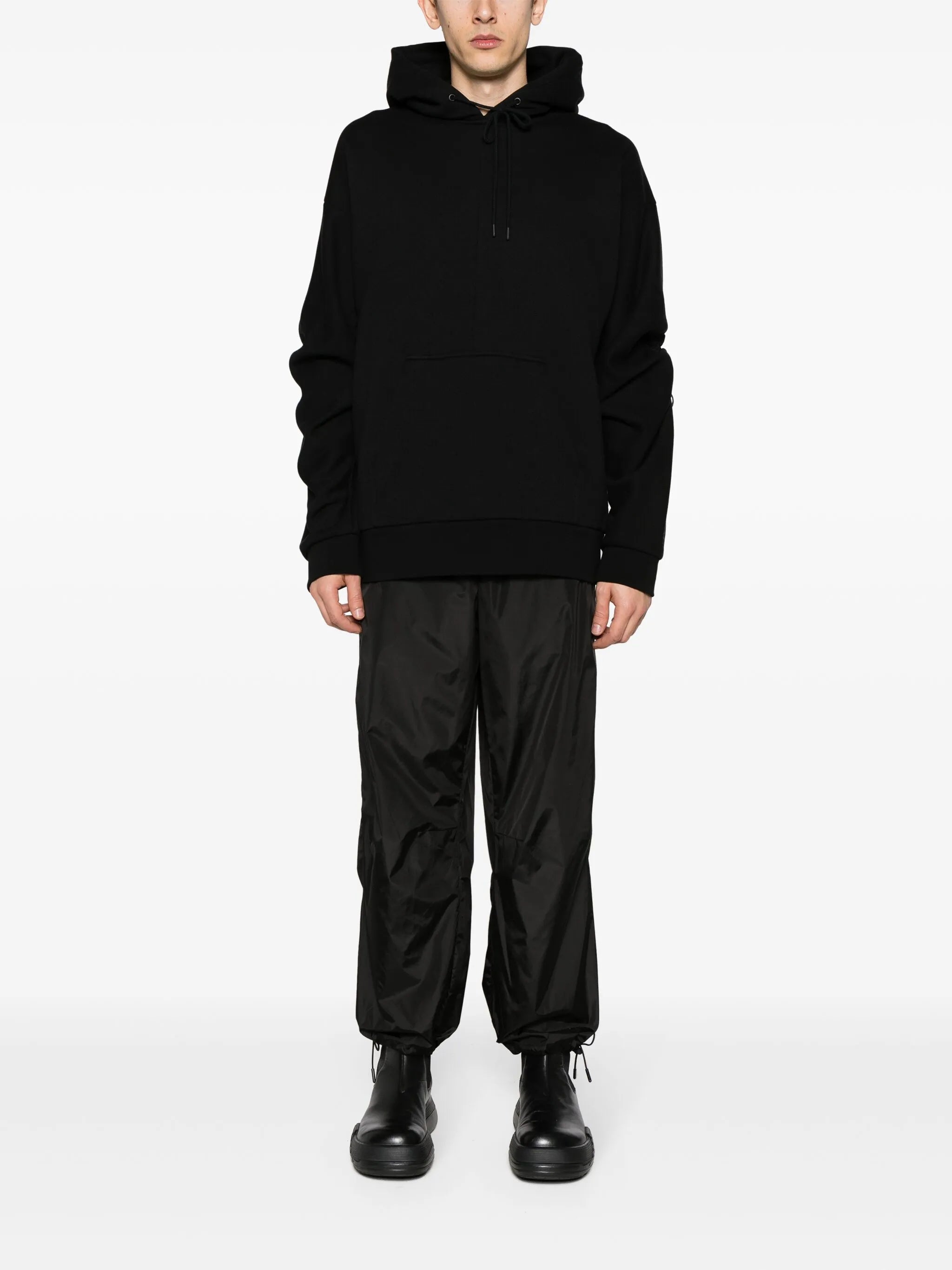 tapered-leg drawstring track pants