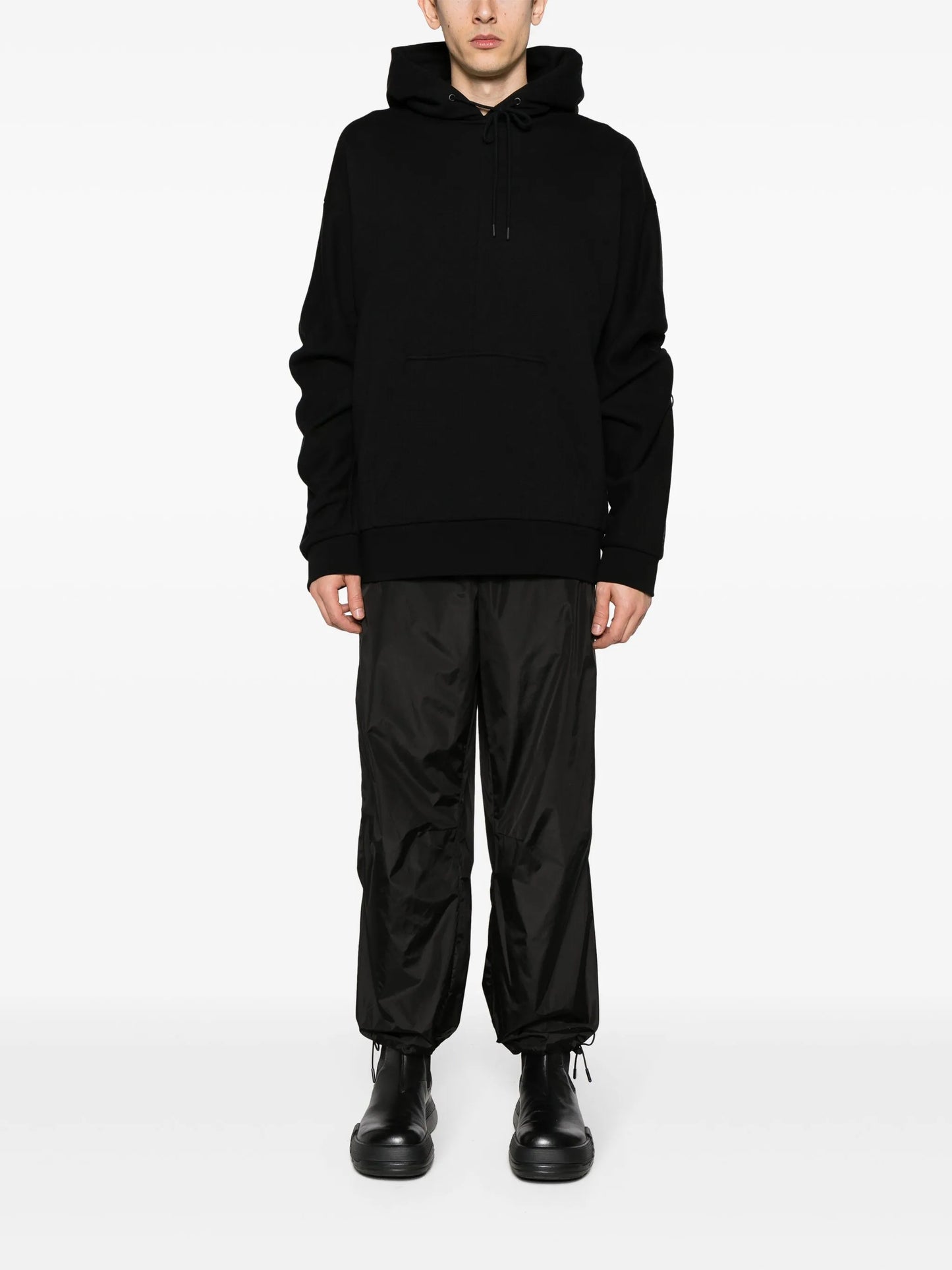 tapered-leg drawstring track pants