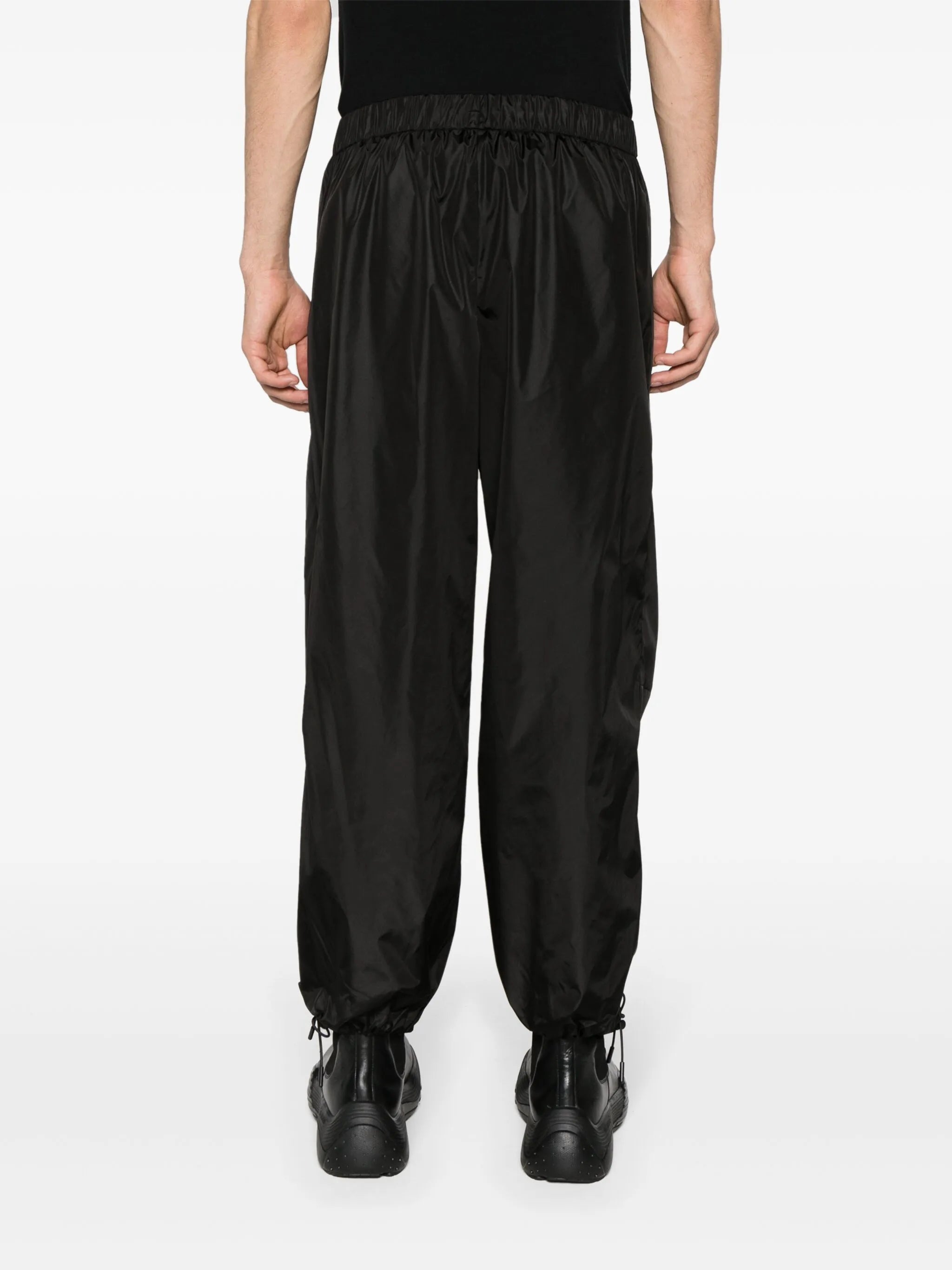 tapered-leg drawstring track pants