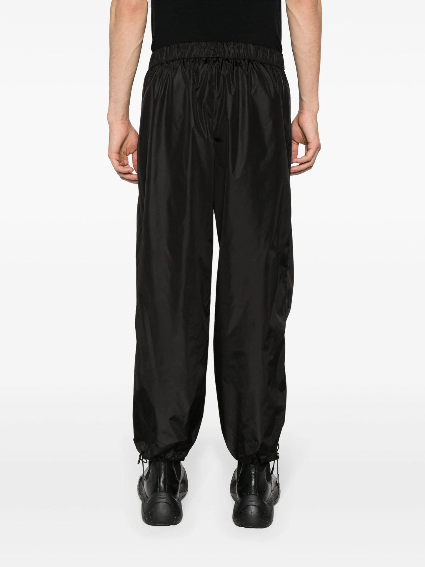 tapered-leg drawstring track pants