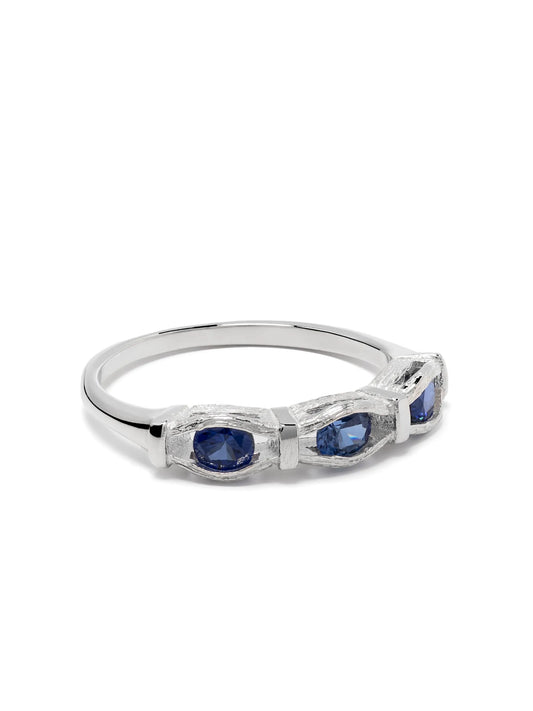Sacred Oak blue sapphire ring